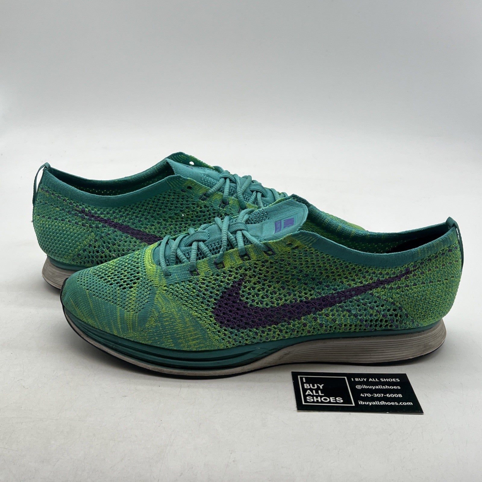 Size 14 - Nike Flyknit Racer Hulk (526628-306)