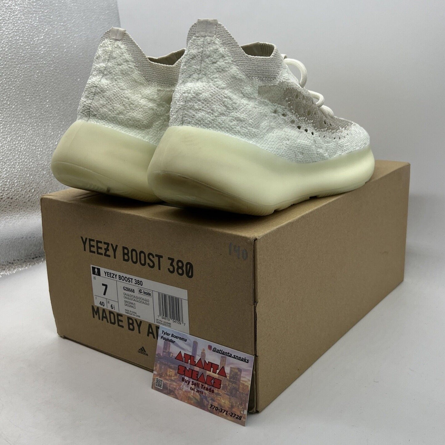 Size 7 - adidas Yeezy Boost 380 Calcite Glow (GZ8668)