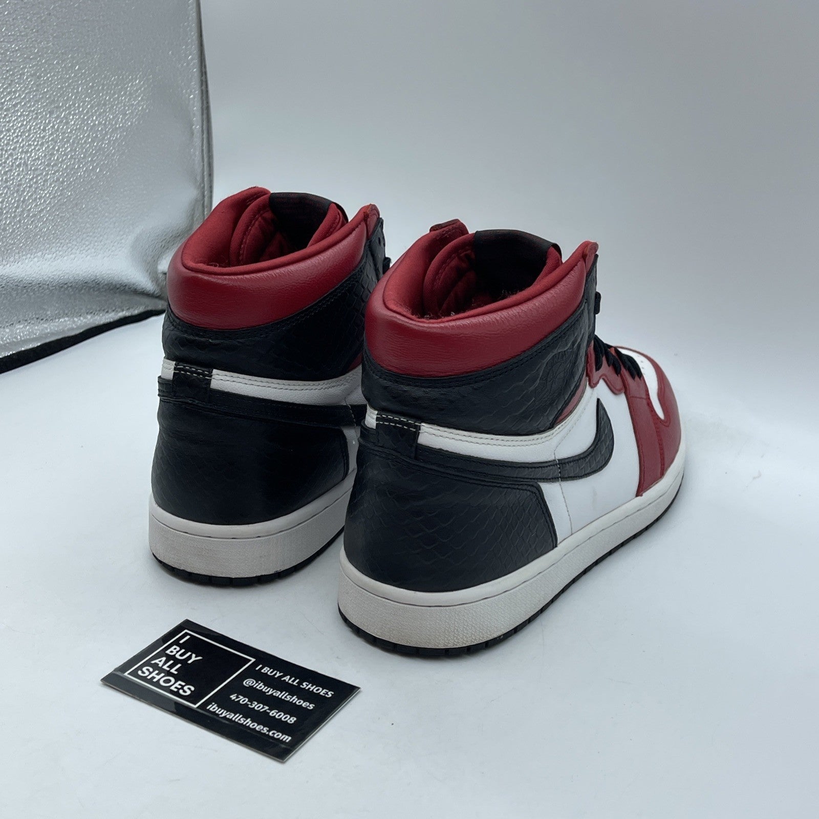 Size 11.5W - Air Jordan 1 Retro OG High Satin Red White Leather (CD0461-601)