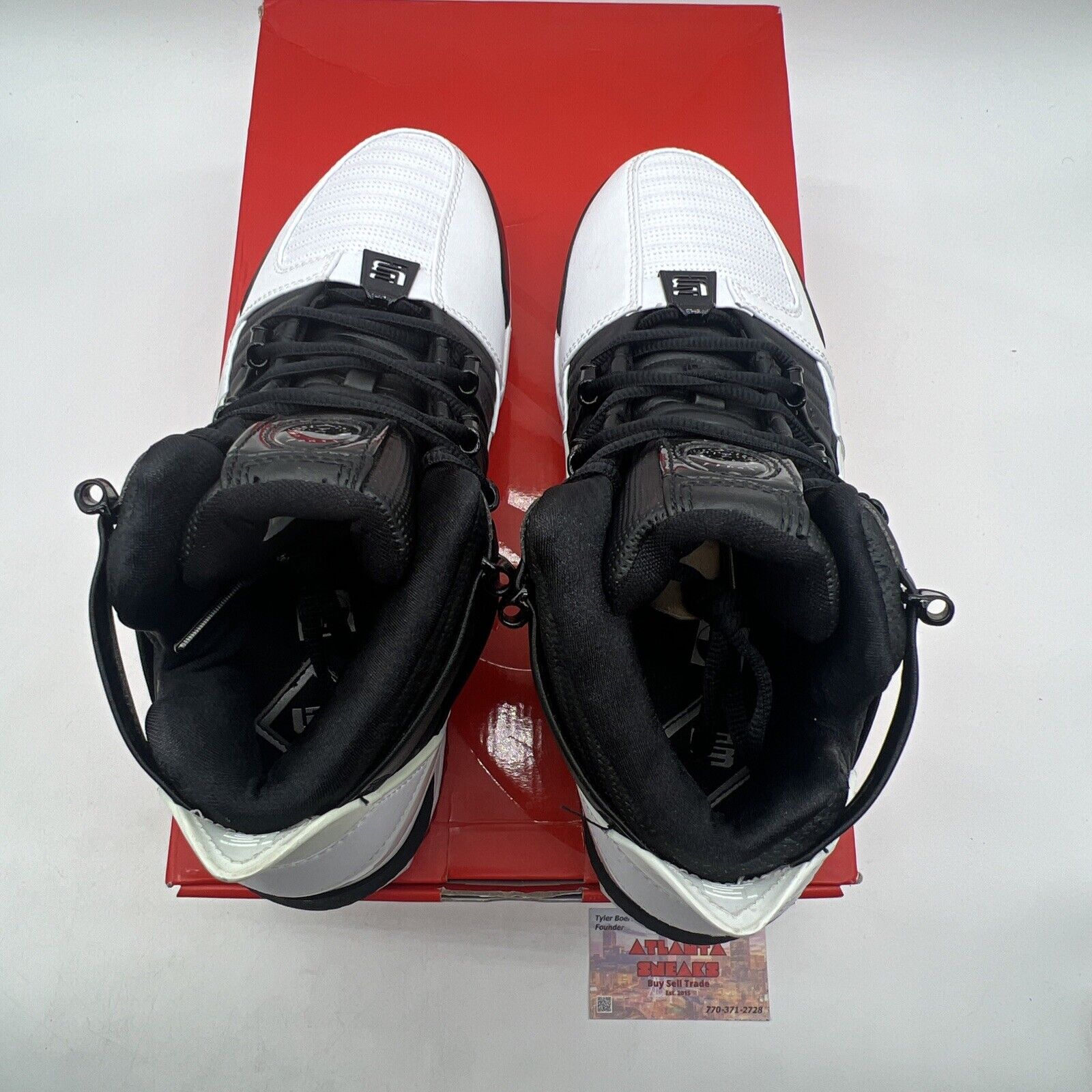 Size 9.5 - Nike Zoom LeBron 3 Retro QS 2019 Home Black White Red (AO2434-101)