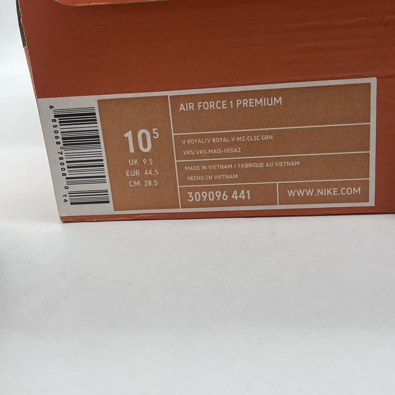 Size 10.5 - Nike Air Force 1 Premium Brazil World Cup Leather (309096-441)