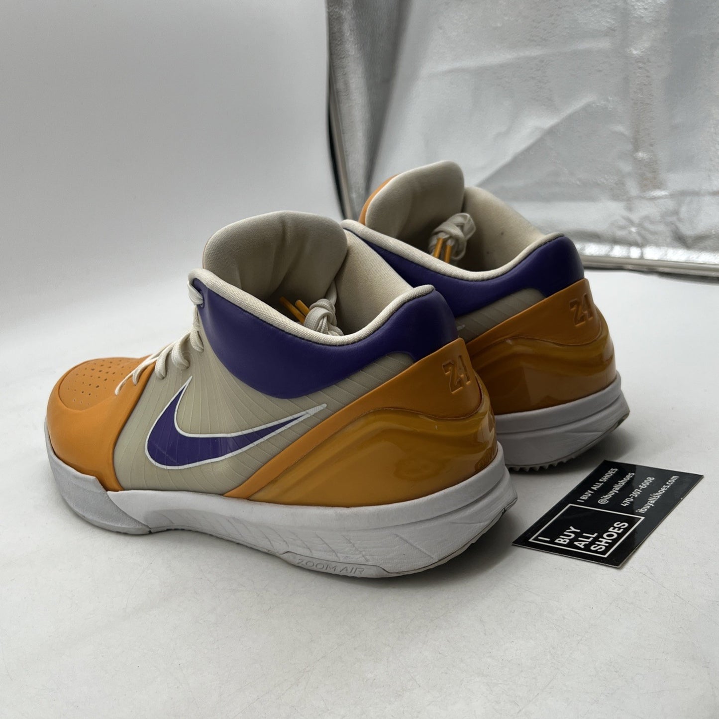 Size 13 - Nike Zoom Kobe 4 2009 Carpe Purple Black Yellow Leather (368655-991)