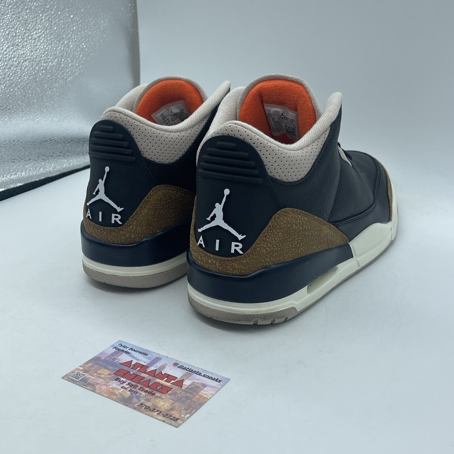 Size 10 - Jordan 3 Retro Mid Desert Elephant Black Suede Leather (CT8532-008)