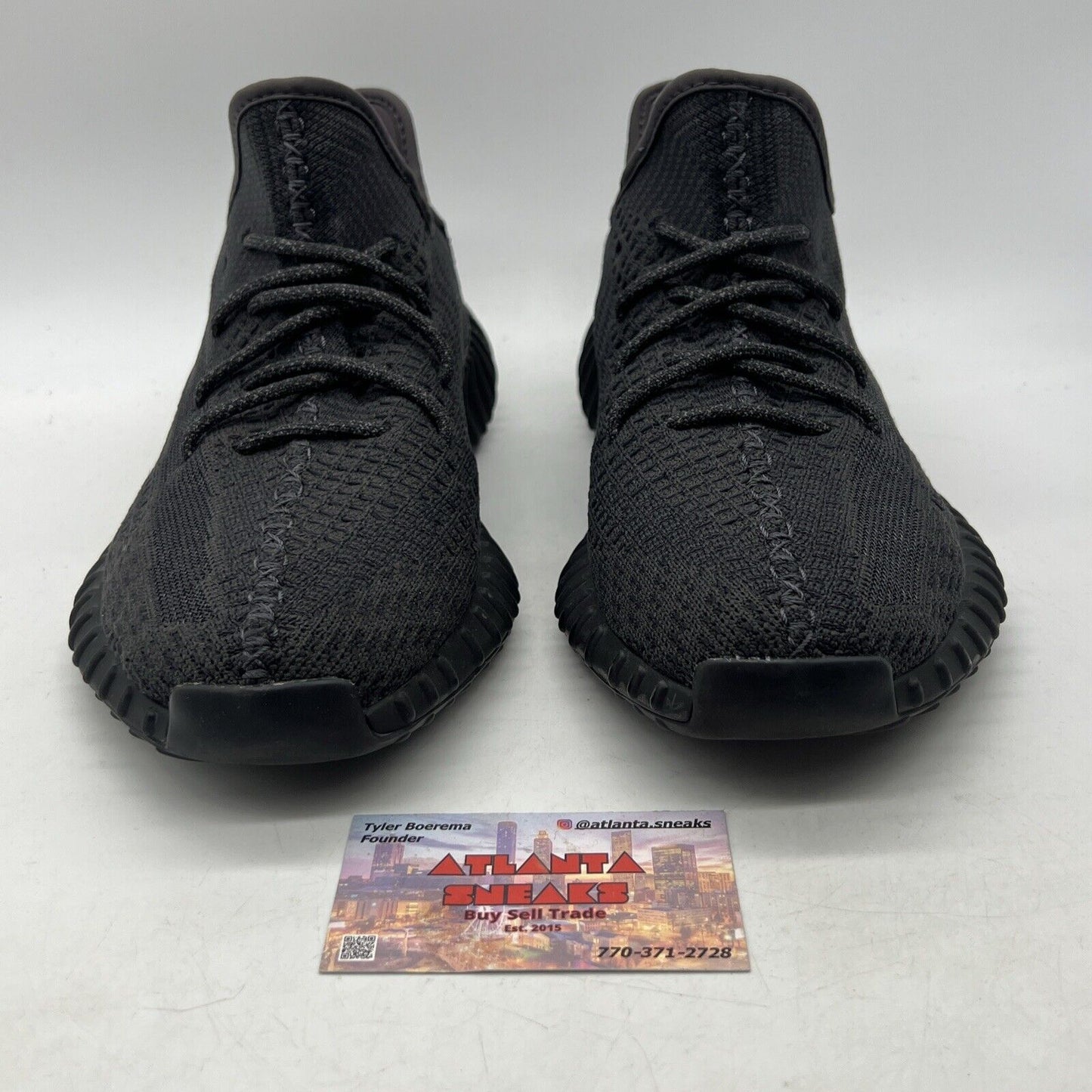 Size 10.5 - adidas Yeezy Boost 350 V2 Low Black Non-Reflective (FU9006)