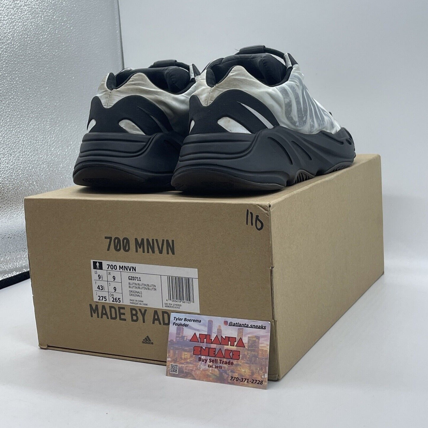 Size 9.5 - adidas Yeezy Boost 700 MNVN Blue Tint Gray White (GZ0711)