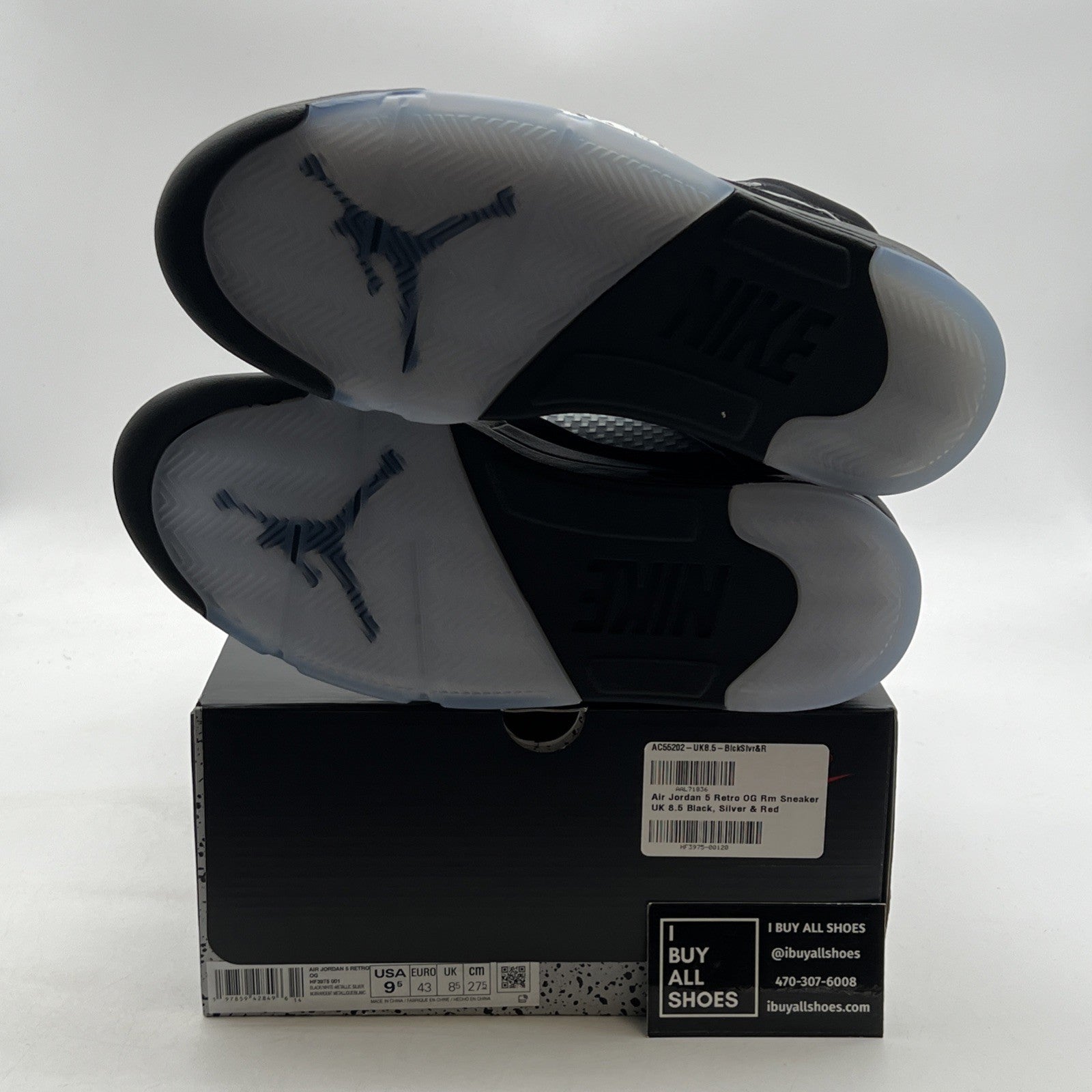 Size 9.5 - Air Jordan 5 Retro OG Black Metallic Reimagined (HF3975-001)