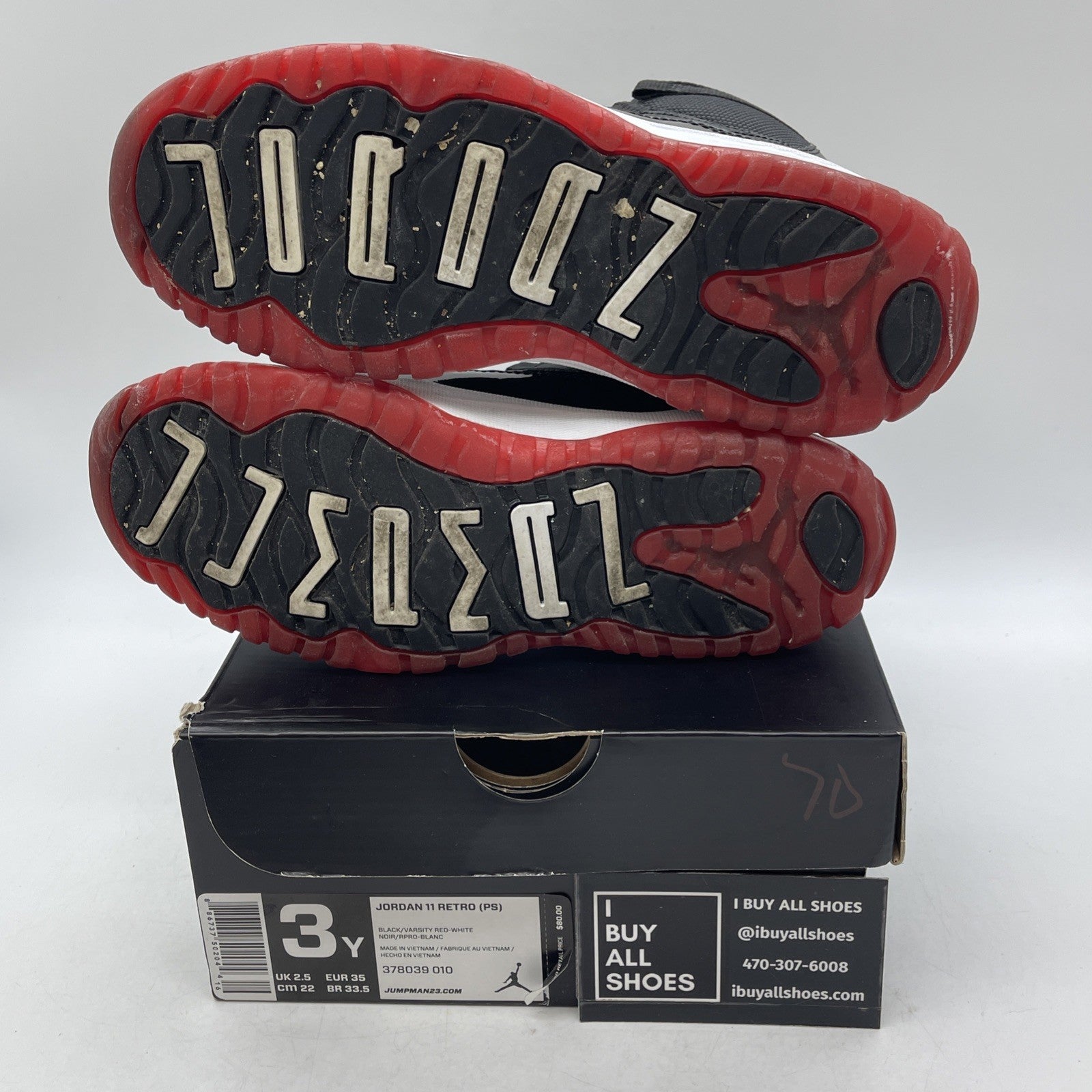 Size 3Y - Nike Air Jordan 11 Retro Playoffs 2012 (378039-010)