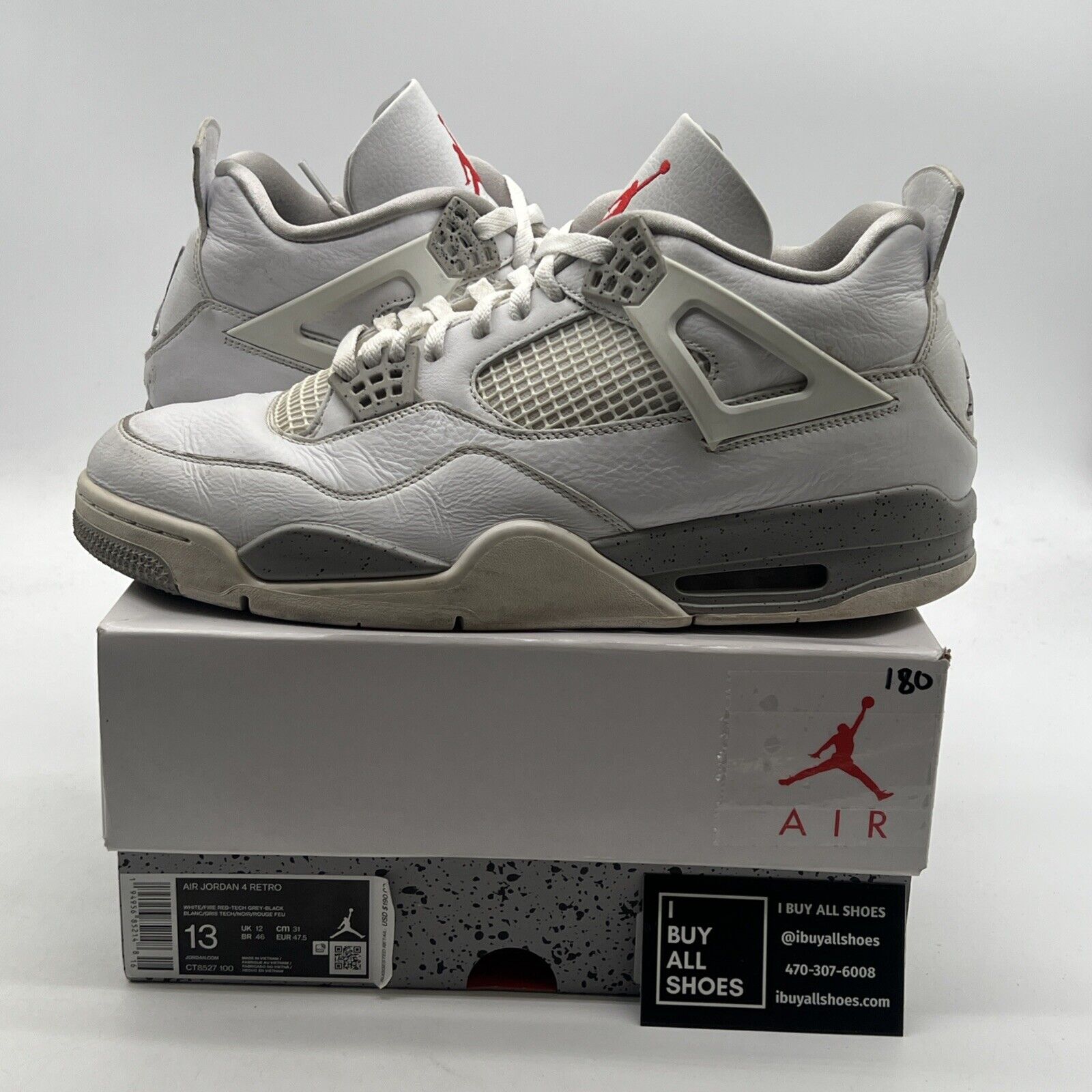 Size 13 - Air Jordan 4 Retro Mid White Oreo (CT8527-100)