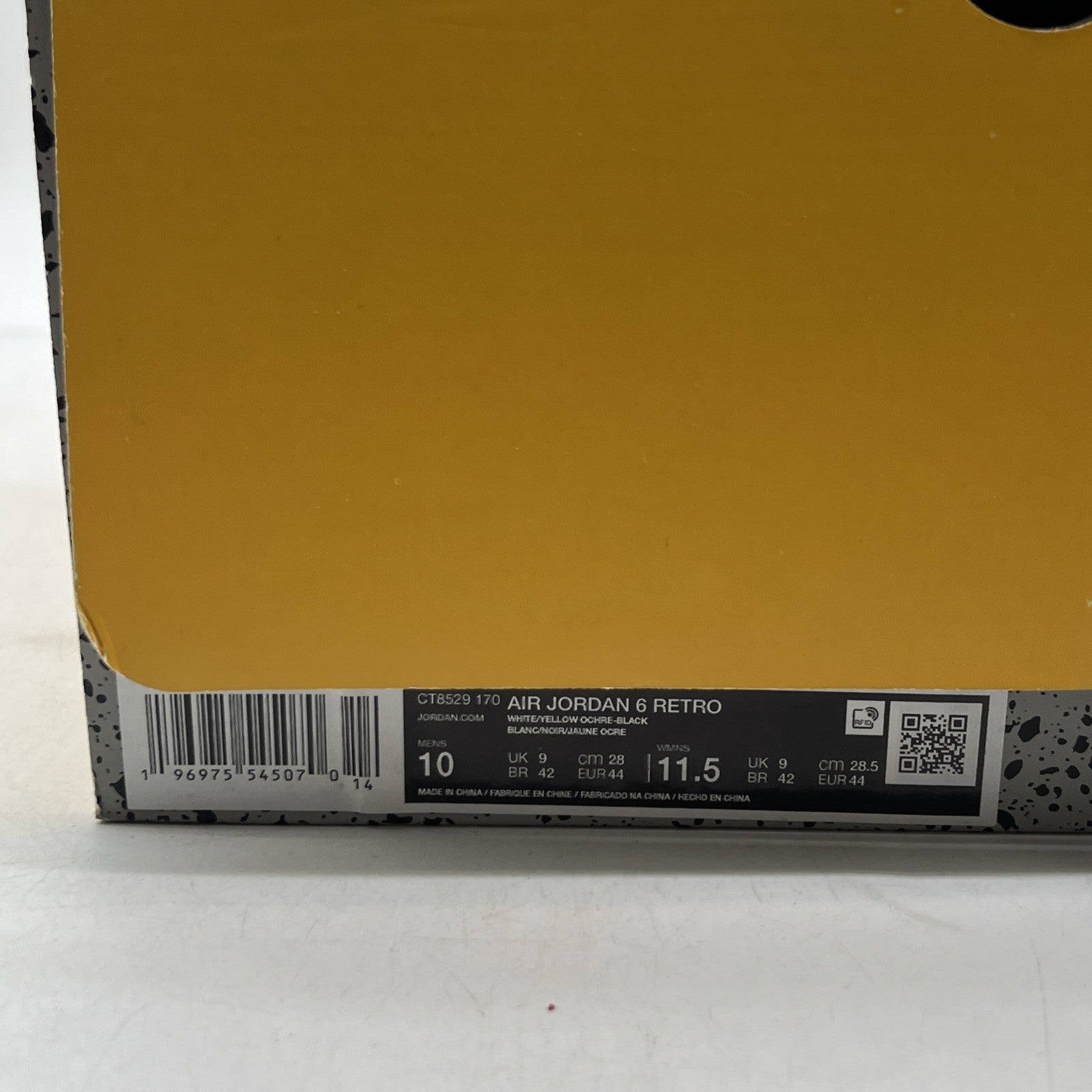 Size 10 - Air Jordan 6 Retro Yellow Ochre (CT8529-170)