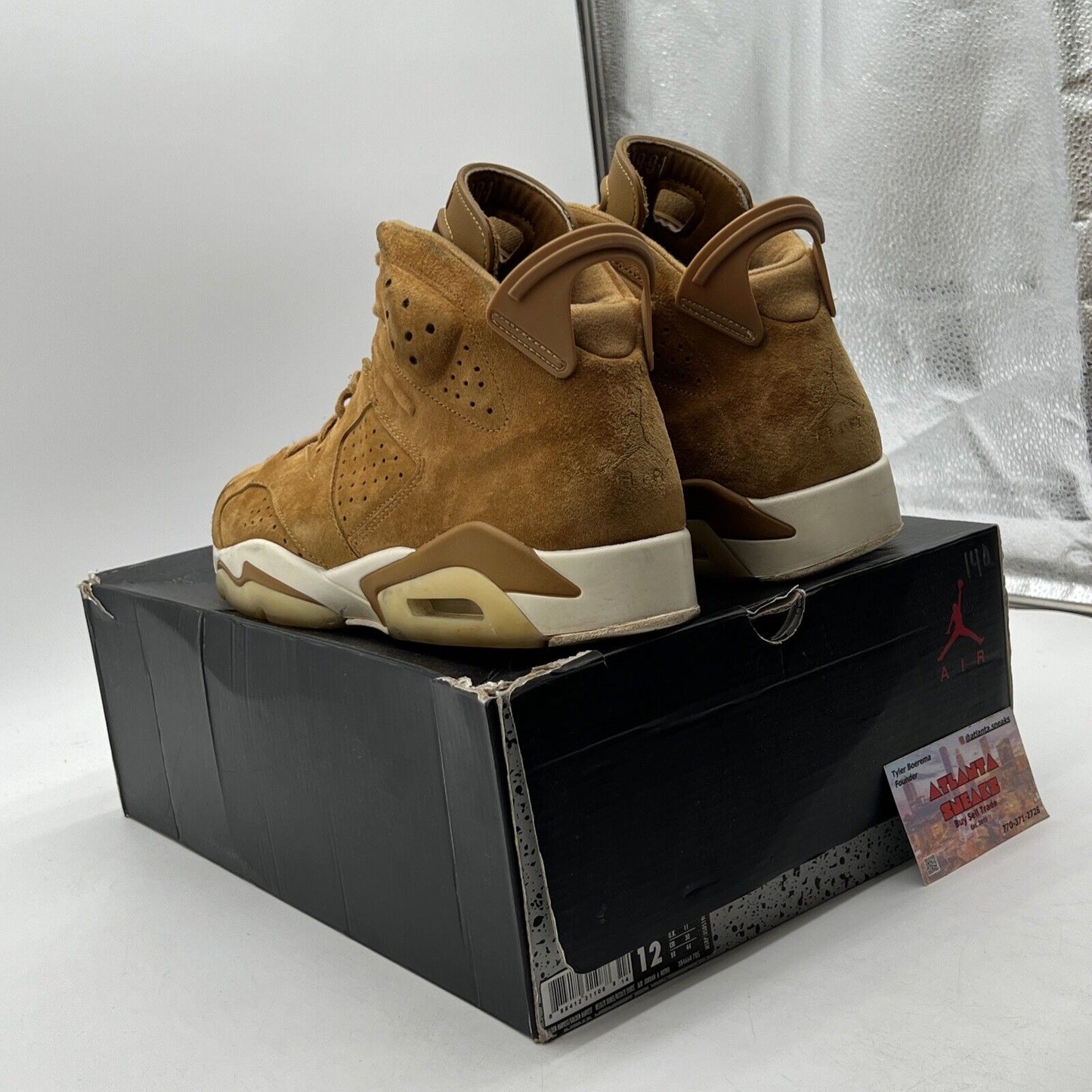 Size 12 - Air Jordan 6 Retro Wheat Suede White (384664-705)