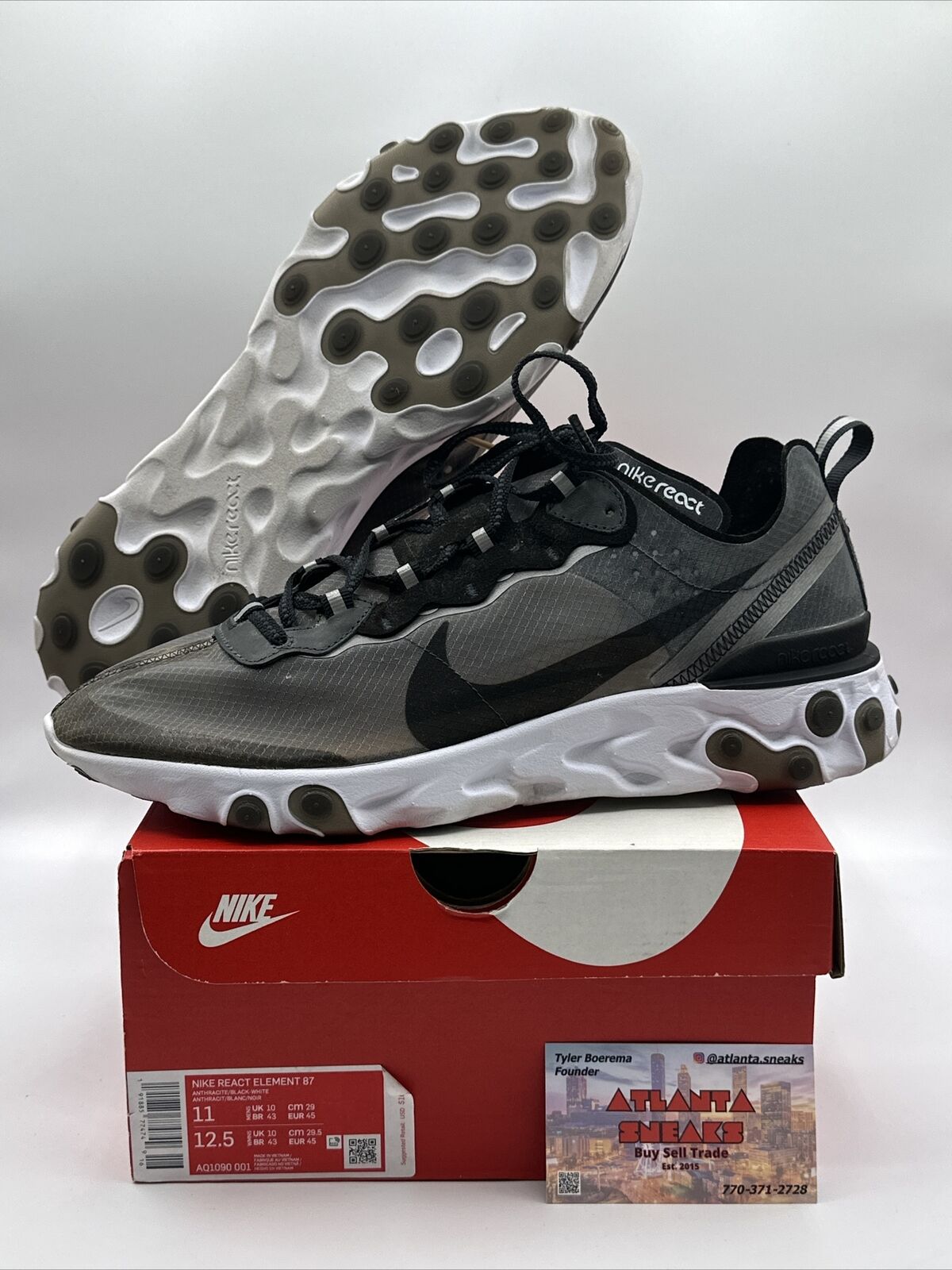 Size 11 - Nike React Element 87 Anthracite 2018