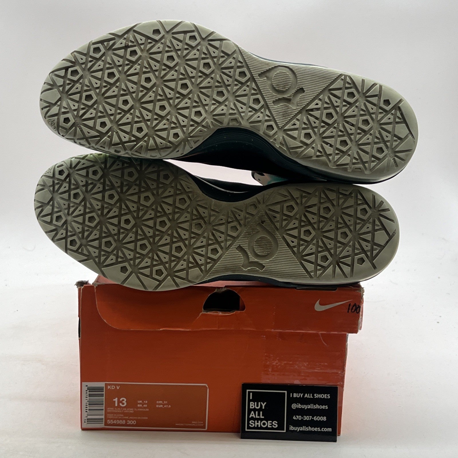 Size 13 - Nike KD 5 Hulk - (554988-300)