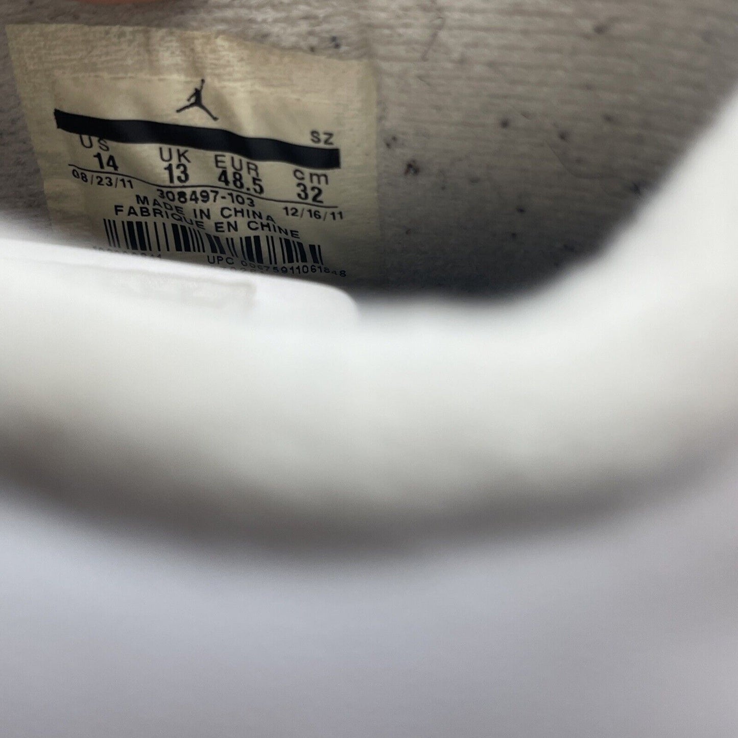 Size 14 - Jordan 4 Retro Cement 2012 Red White Gray Black (308497-103)