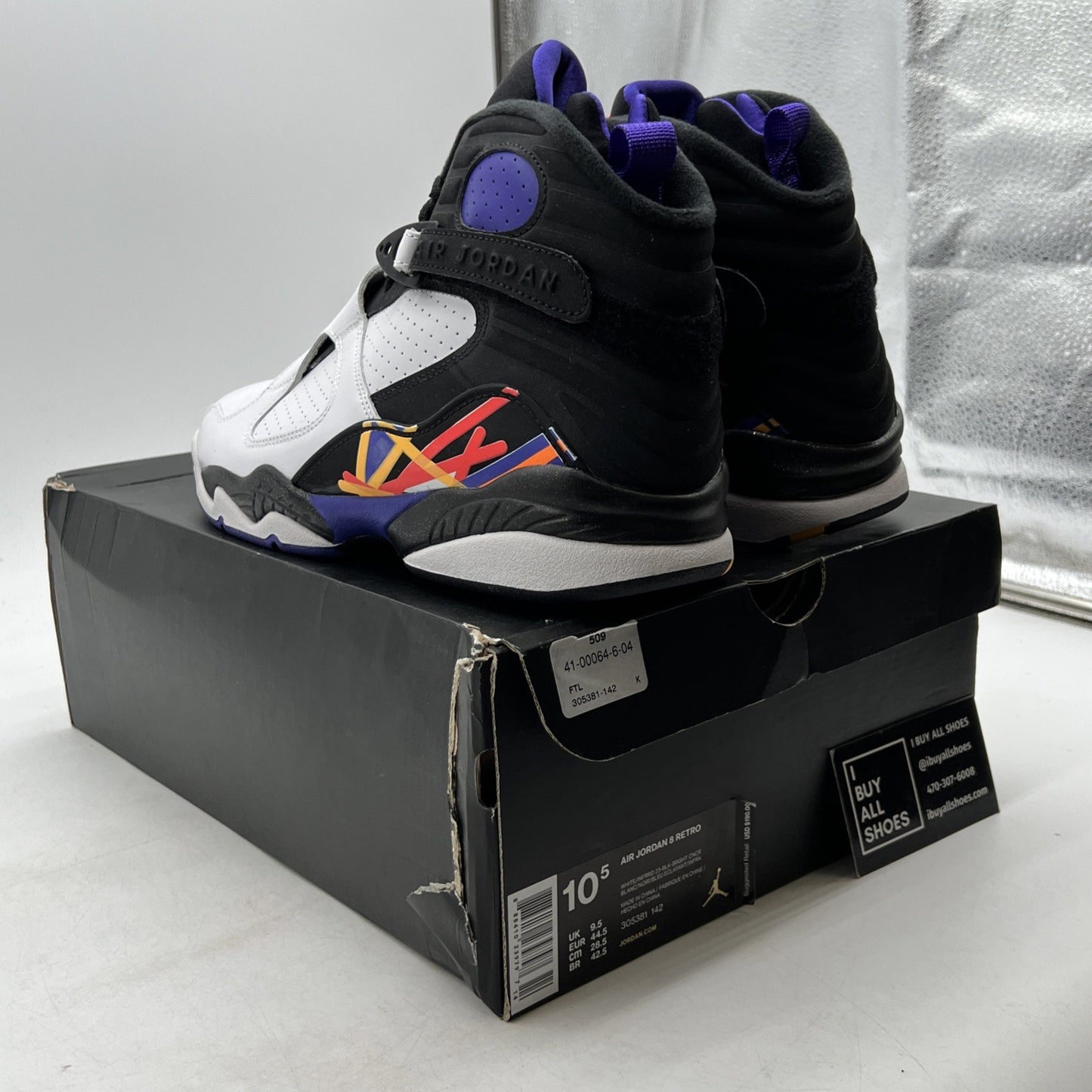 Size 10.5 - Air Jordan 8 Three-Peat (305381-142)