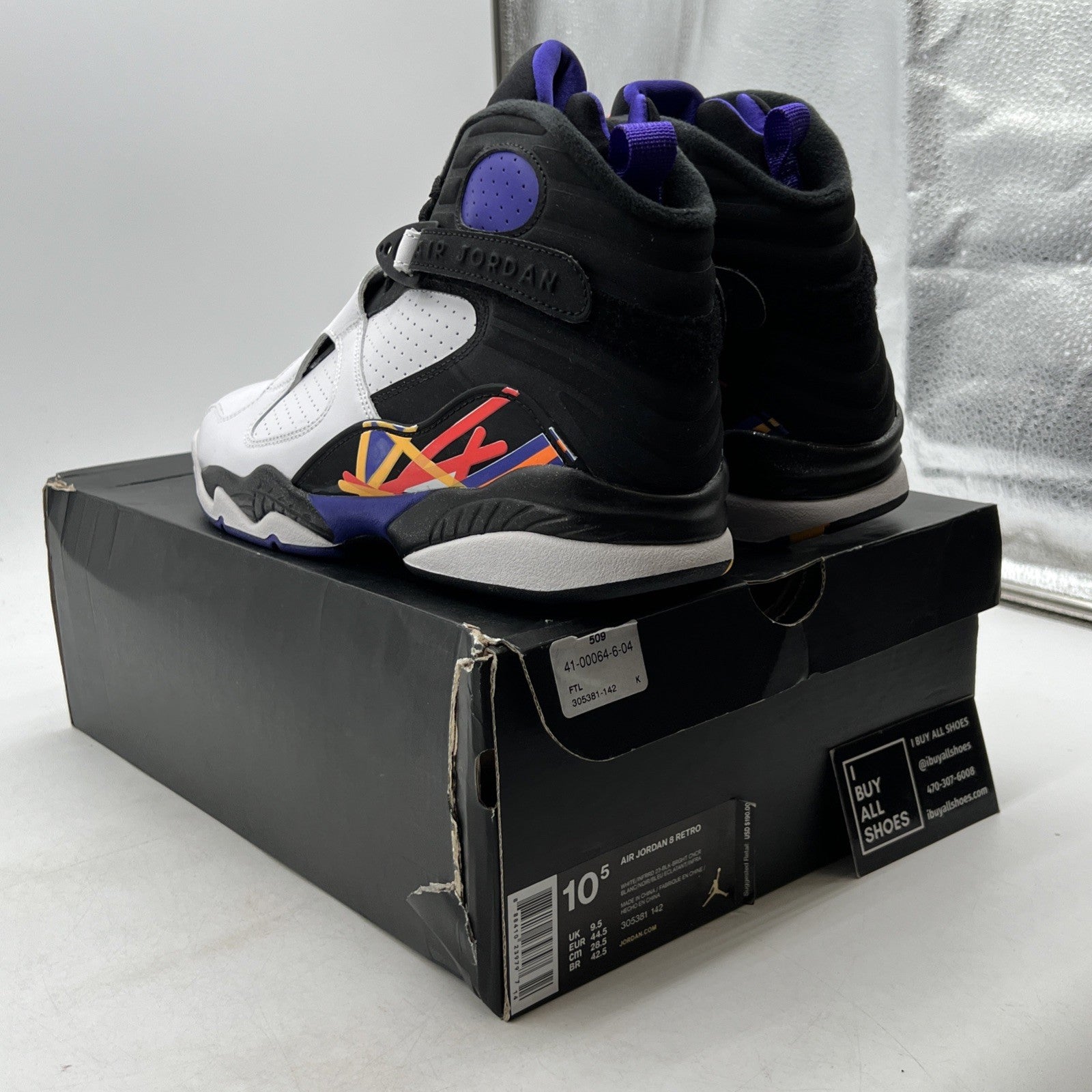 Size 10.5 - Air Jordan 8 Three-Peat (305381-142)