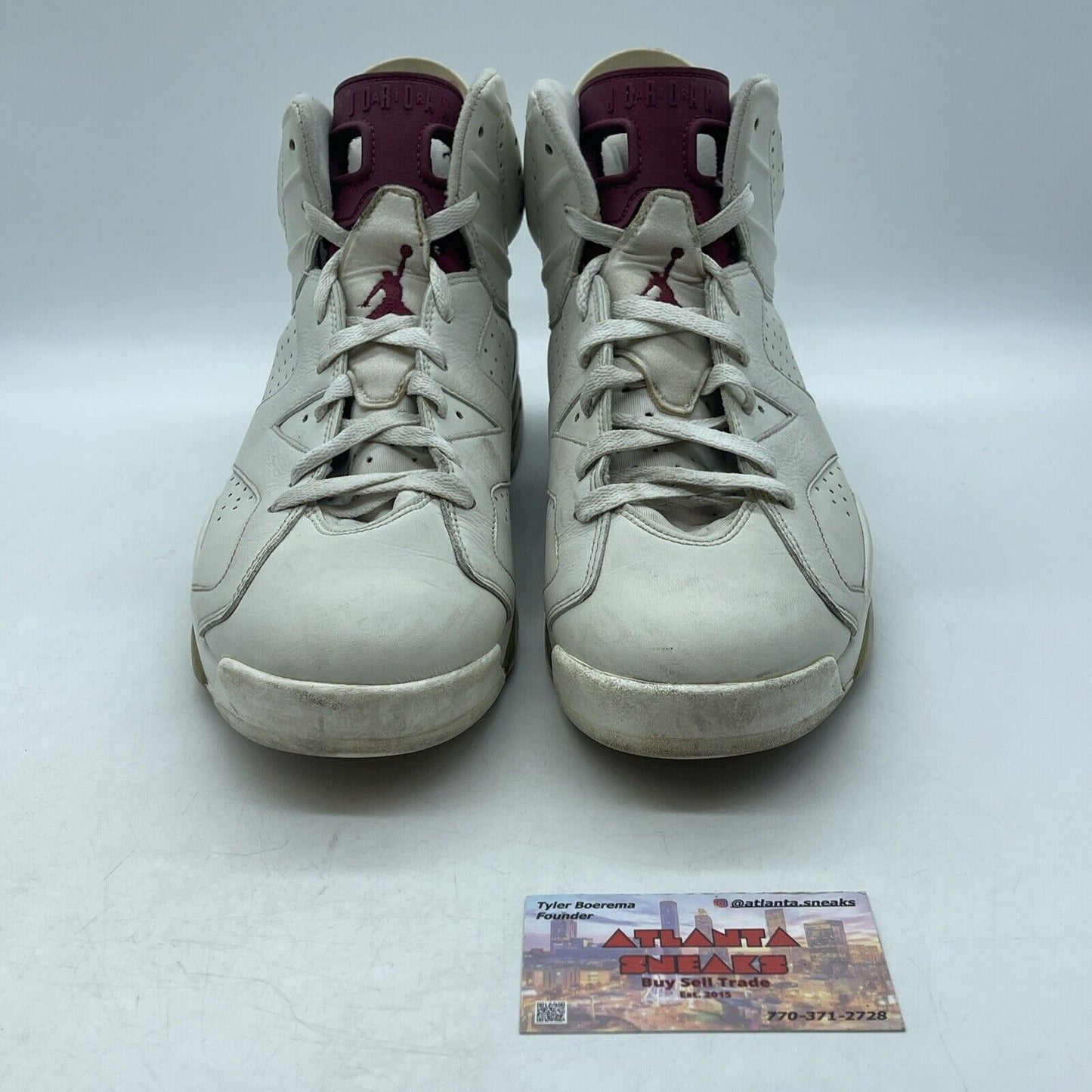 Size 11 - Air Jordan 6 Retro 2015 Maroon Tan Leather (384664-116)