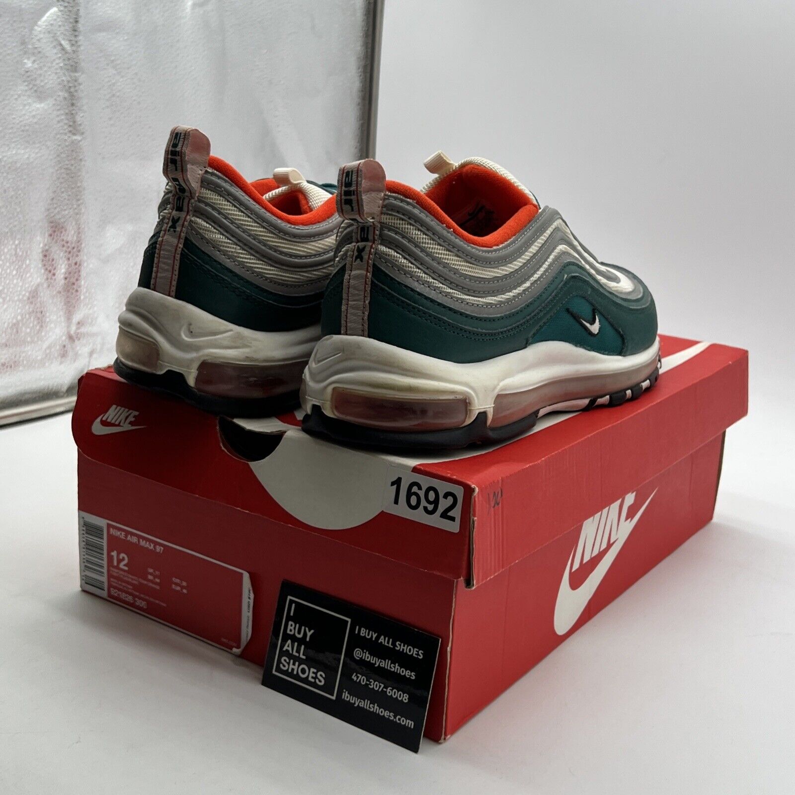 Size 12 - Nike Air Max 97 Miami Dolphins (921826-300)