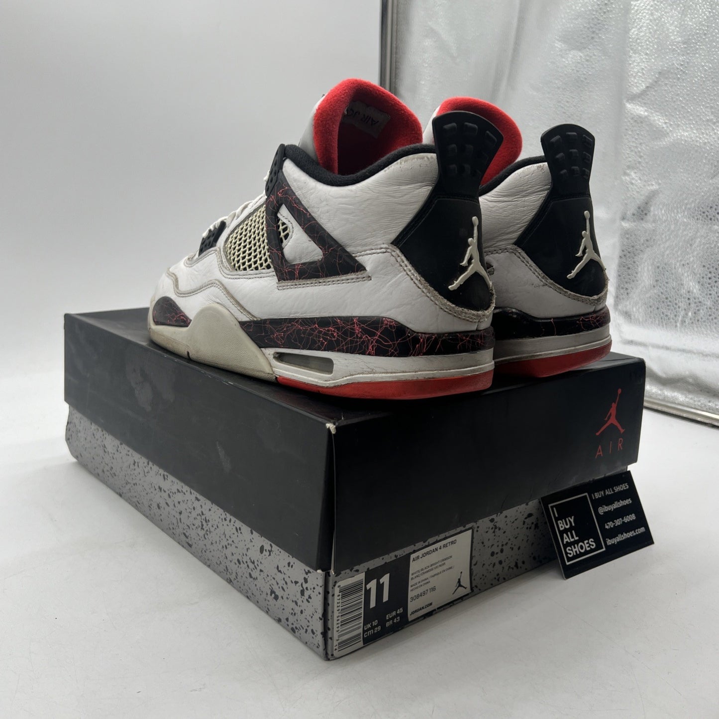 Size 11 - Air Jordan 4 Retro Pale Citron Bright Crimson (308497-116)