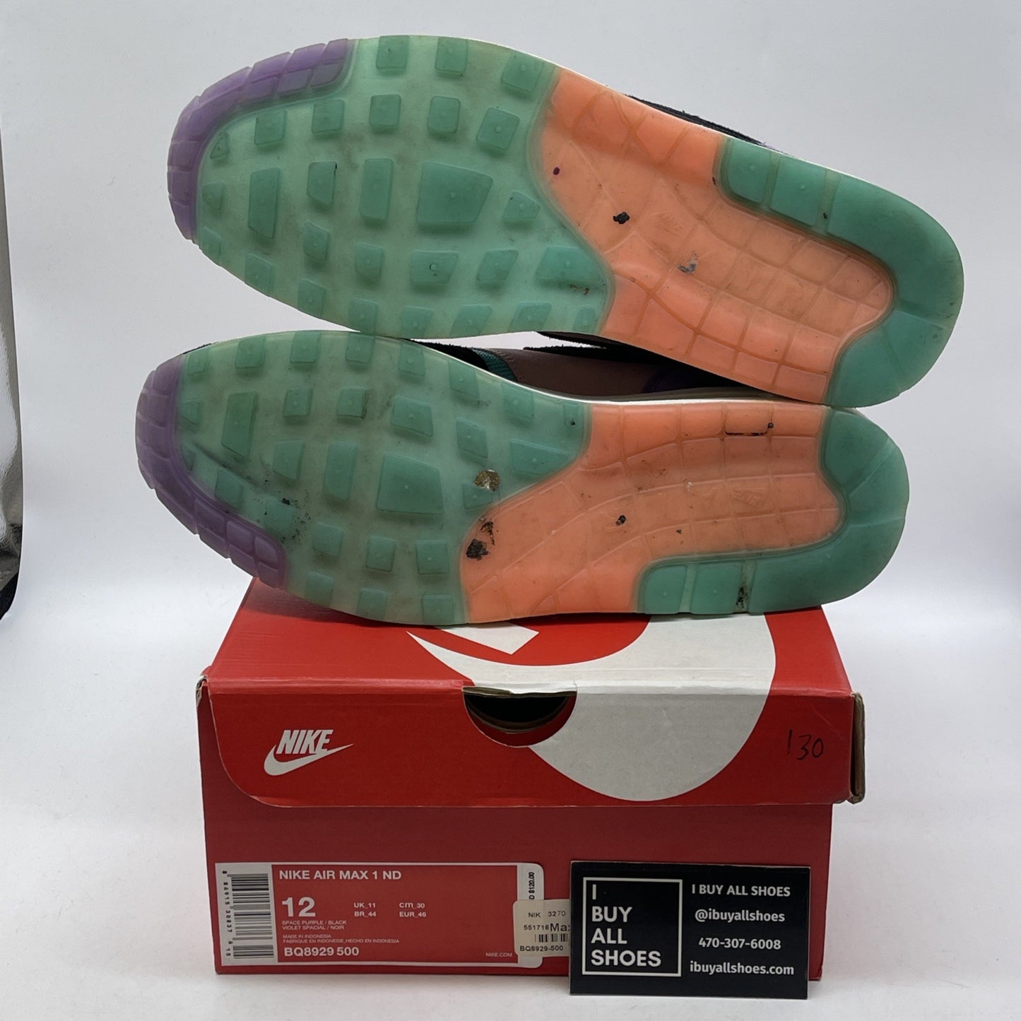 Size 12 - Nike Air Max 1 Have A Nike Day Black Purple Pink Suede (BQ8929-500)