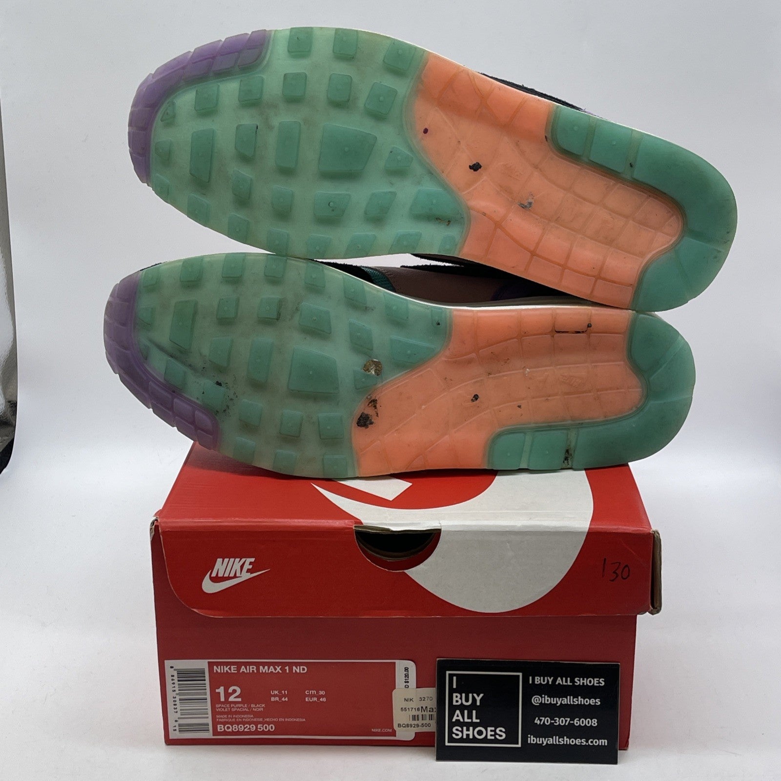Size 12 - Nike Air Max 1 Have A Nike Day Black Purple Pink Suede (BQ8929-500)