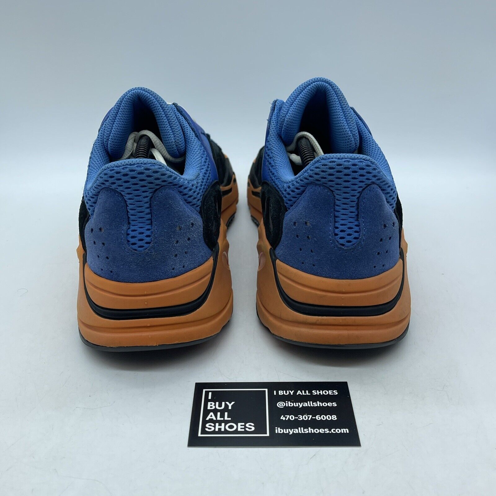 Size 11 - adidas Yeezy Boost 700 Bright Blue Suede Leather Black (GZ0541)