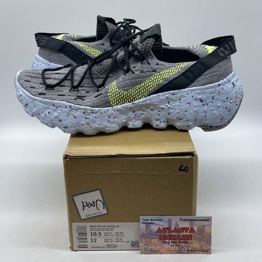 Size 10.5 - Nike Space Hippie 04 Grey Volt Blue Green Black (CZ6398-001)