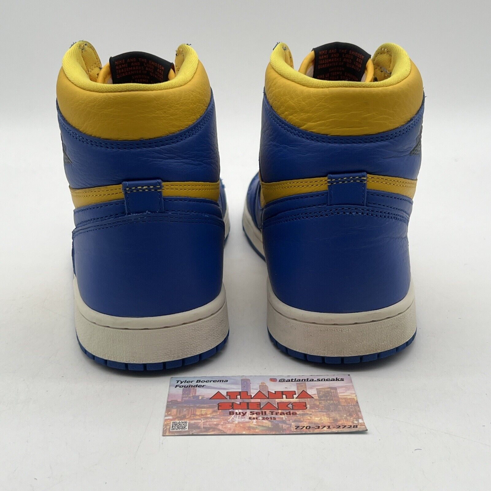 Size 10 - Air Jordan 1 Reverse Laney Yellow Blue White Leather (FD2596-700)