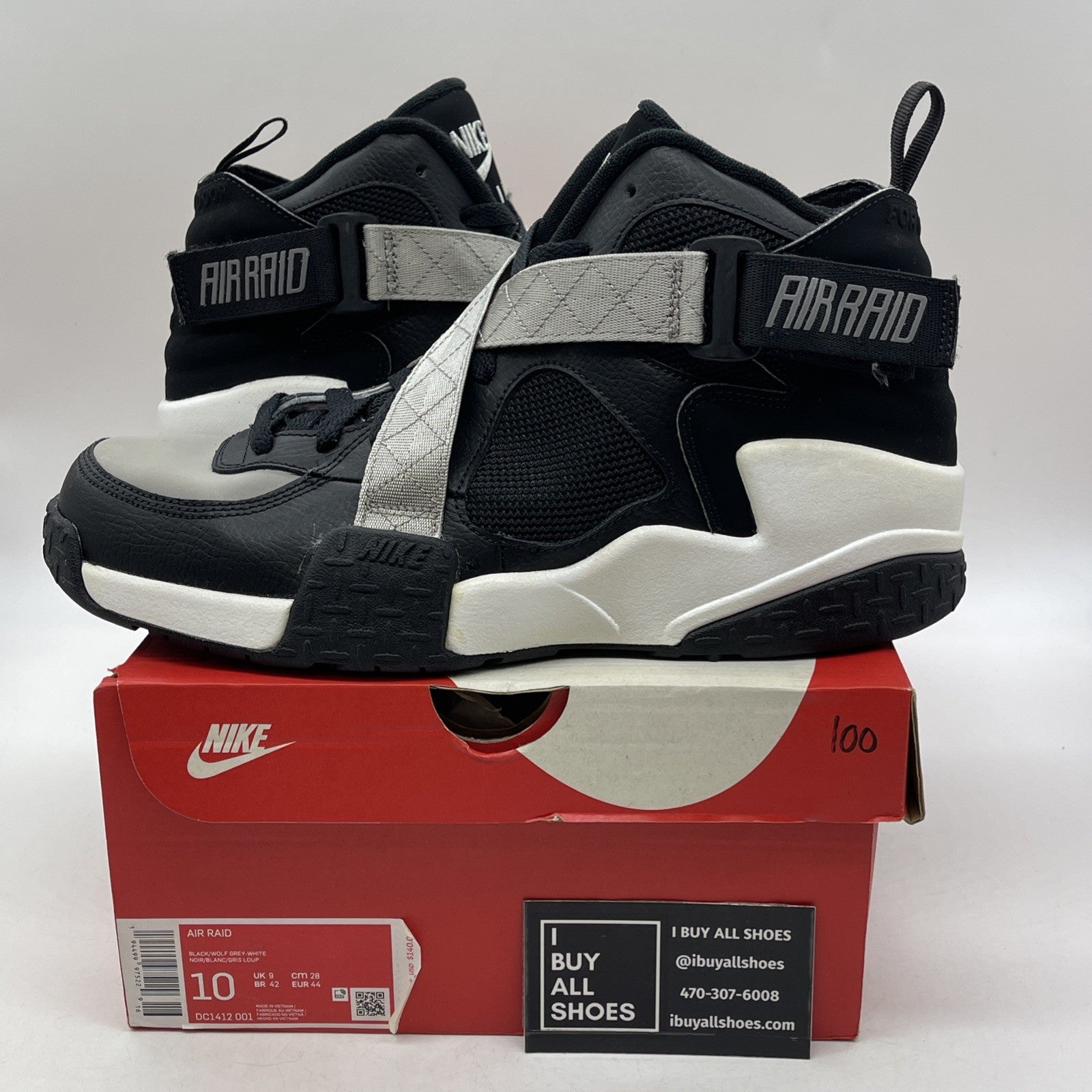 Size 10 - Nike Air Raid OG Black Grey (DC1412-001)