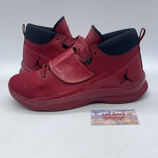 Size 10.5 - Air Jordan Super.Fly 5 Red Black Suede Leather (881571-601)