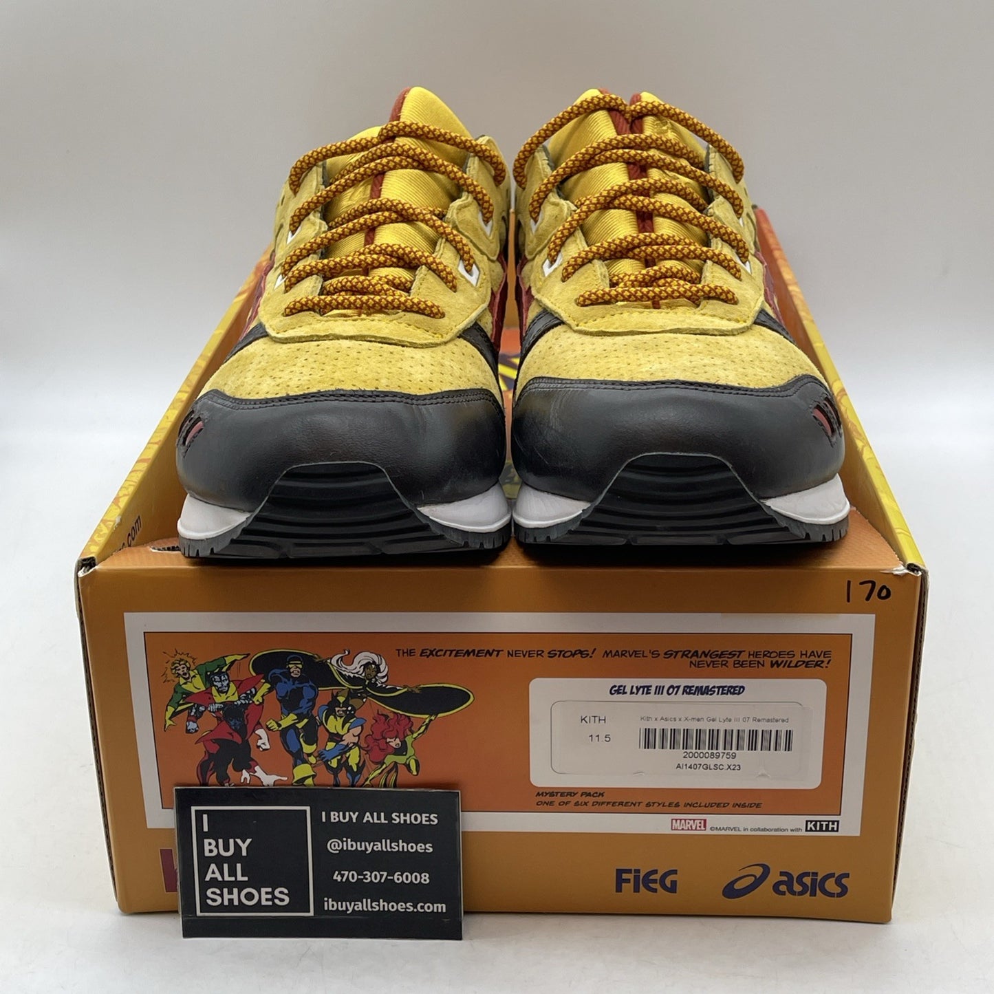 Size 11.5 Kith x Marvel x Asics Gel Lyte 3 '07 Remastered X-Men 60th Anniversary