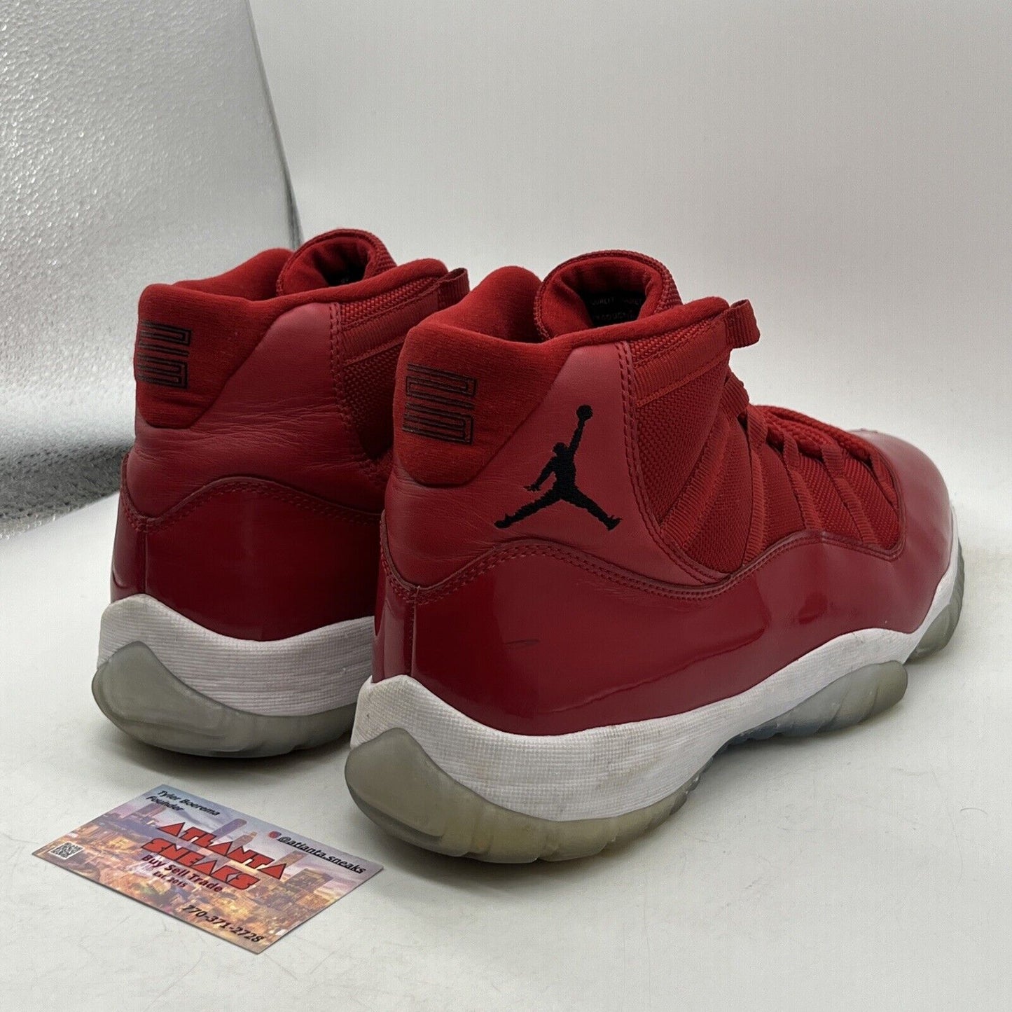 Size 11 - Jordan 11 Retro High Win Like '96 Red White Leather (378037-623)