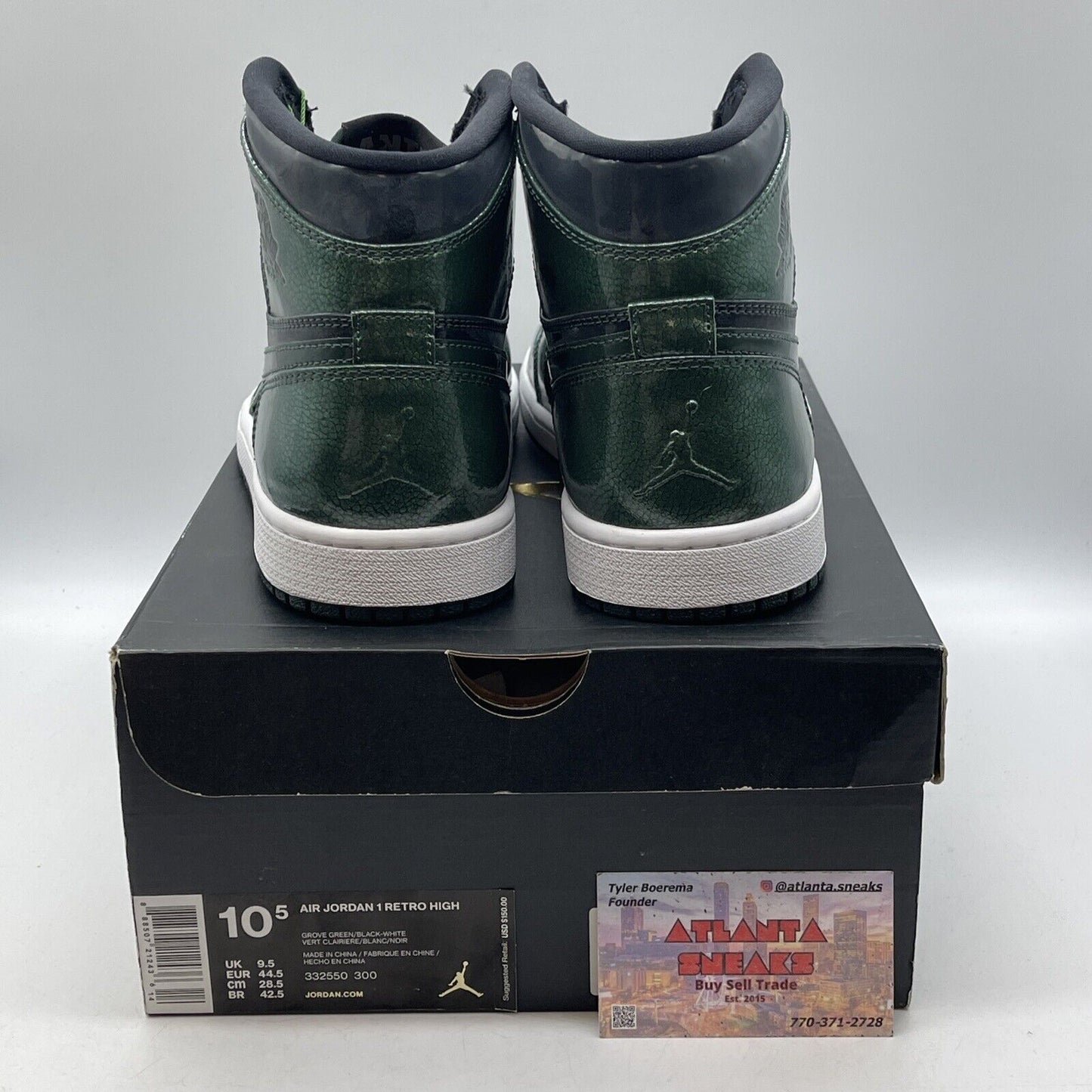 Size 10.5 - Air Jordan 1 High Anti-Gravity Machines Green Black (332550-300)