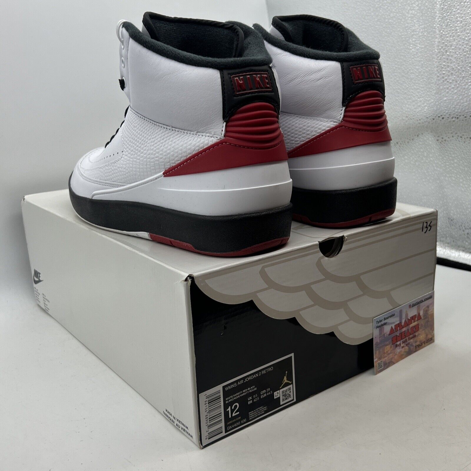 Size 12 - Air Jordan 2 Retro 2022 Chicago W White Black Red Leather (DX4400-106)