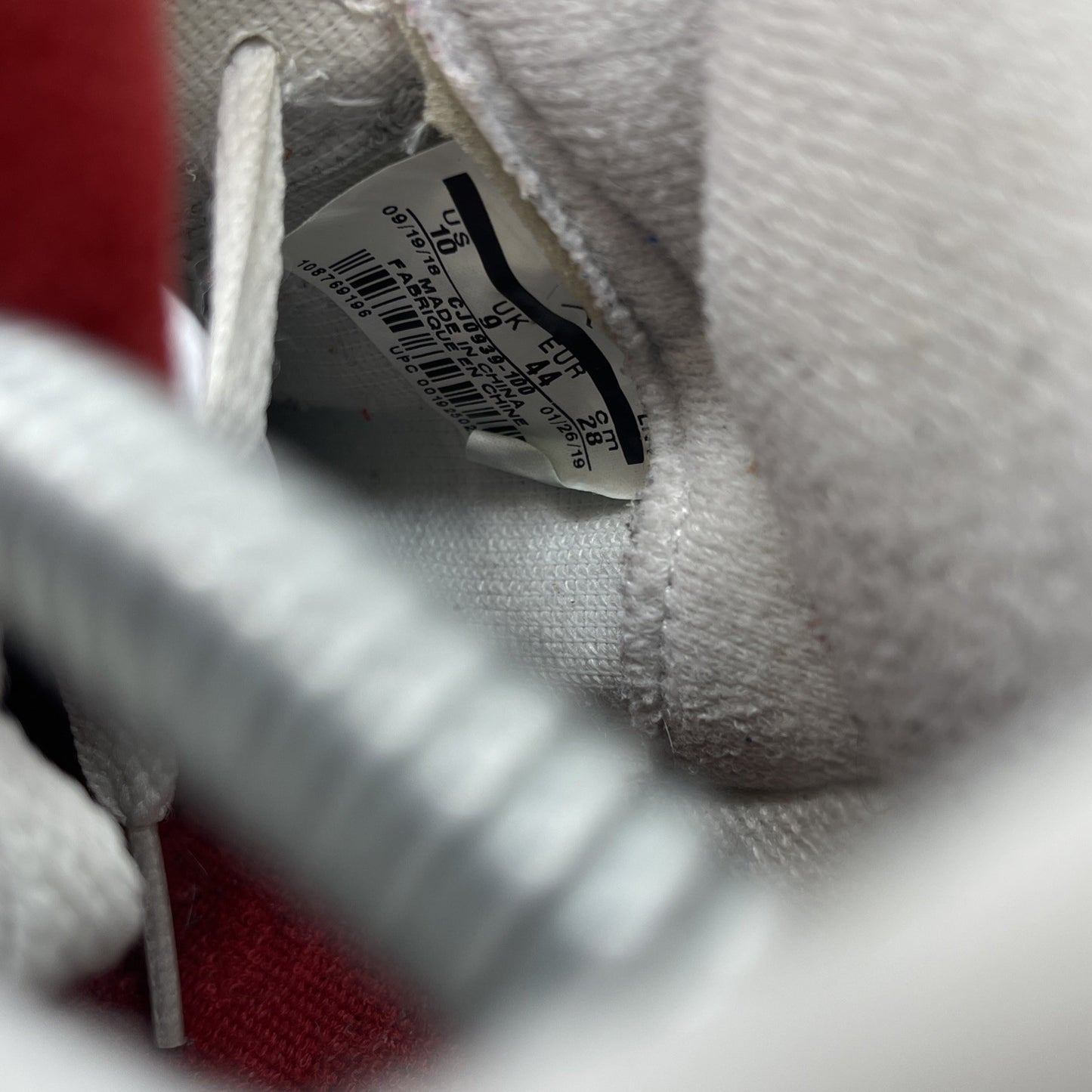 Size 10 - Jordan 3 Retro Tinker Air Max 1 2019 Red White Suede (CJ0939-100)
