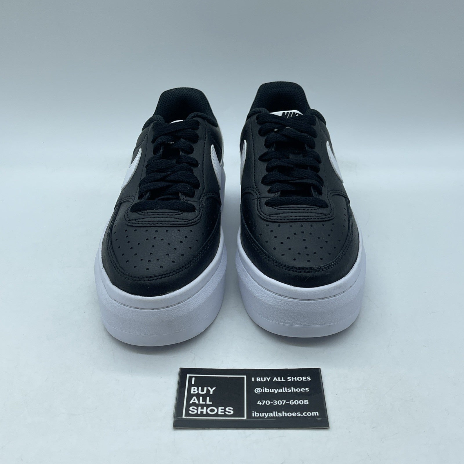 Size 6.5W - Nike Court Vision Alta Black White Leather (DM0113-002)