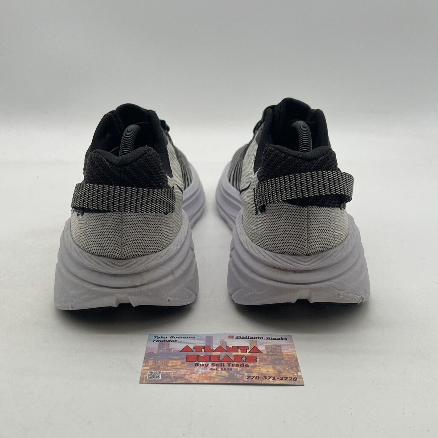 Size 11.5 - Hoka One One Rincon Running Shoes Black/White (1102874)