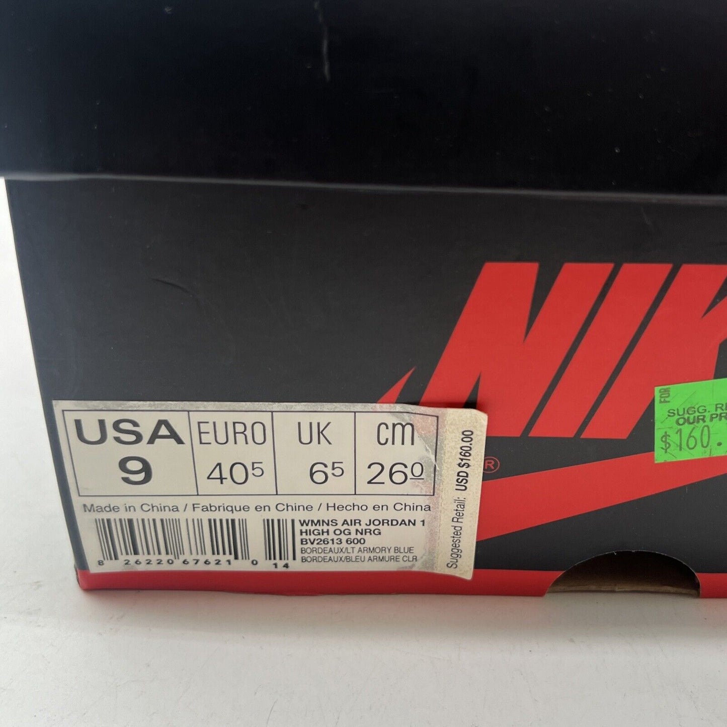 Size 9 - Aleali May x Air Jordan 1 Retro High Court Lux W (BV2613-600)