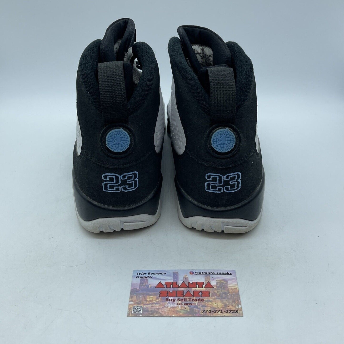 Size 11 - Jordan 9 Retro University Blue 2020 Black White Suede (CT8019-140)