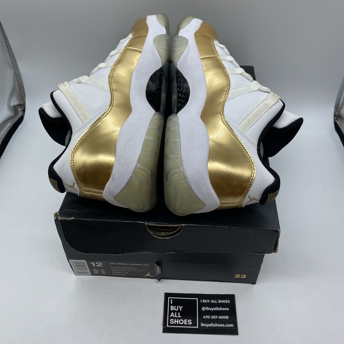 Size 12 - Air Jordan 11 Retro Low Closing Ceremony Gold Leather (528895-103)