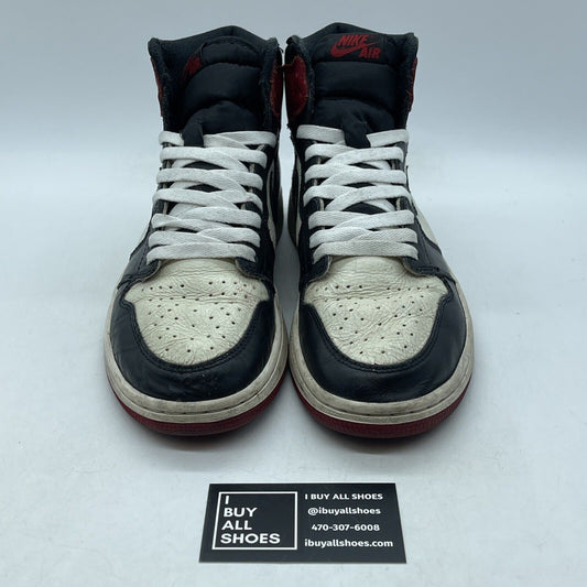 Size 8 - Jordan 1 Retro OG High Bred Toe Black Red White Leather (555088-610)