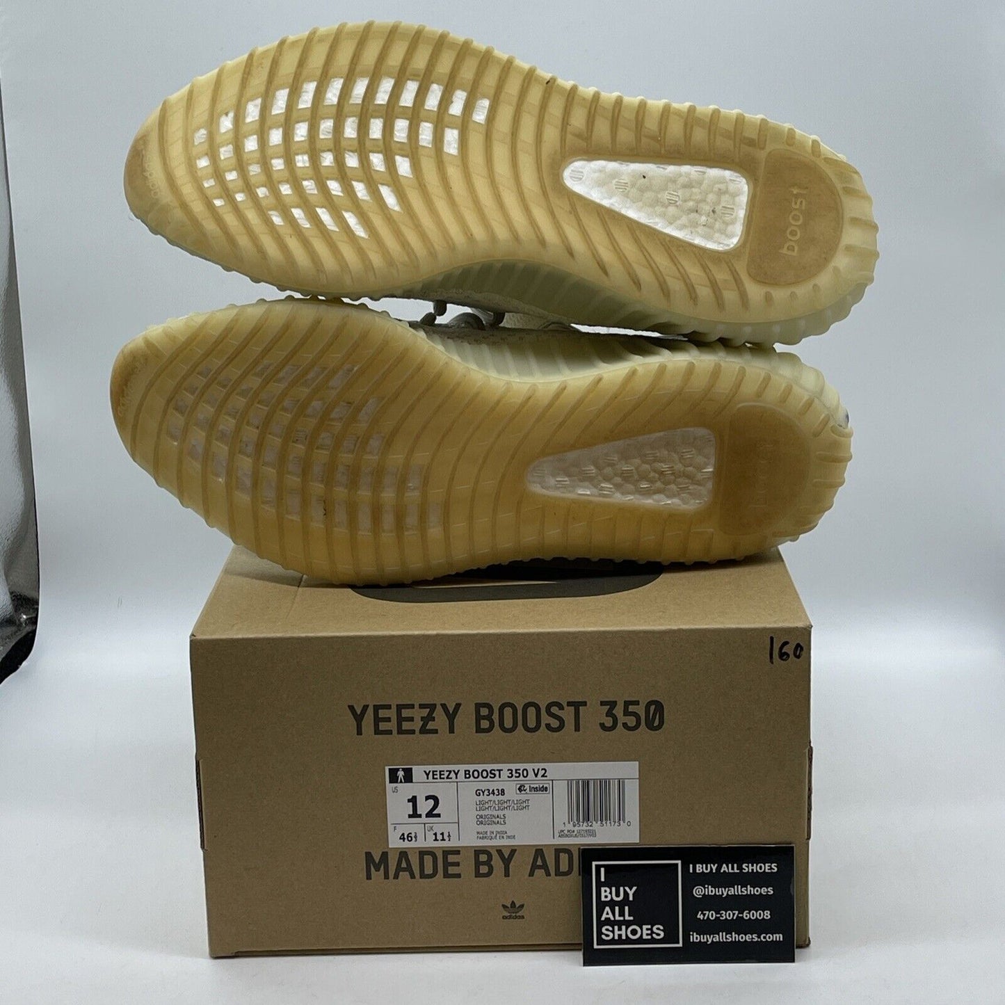 Size 12 - adidas Yeezy Boost 350 V2 Low Light White Suede (GY3438)