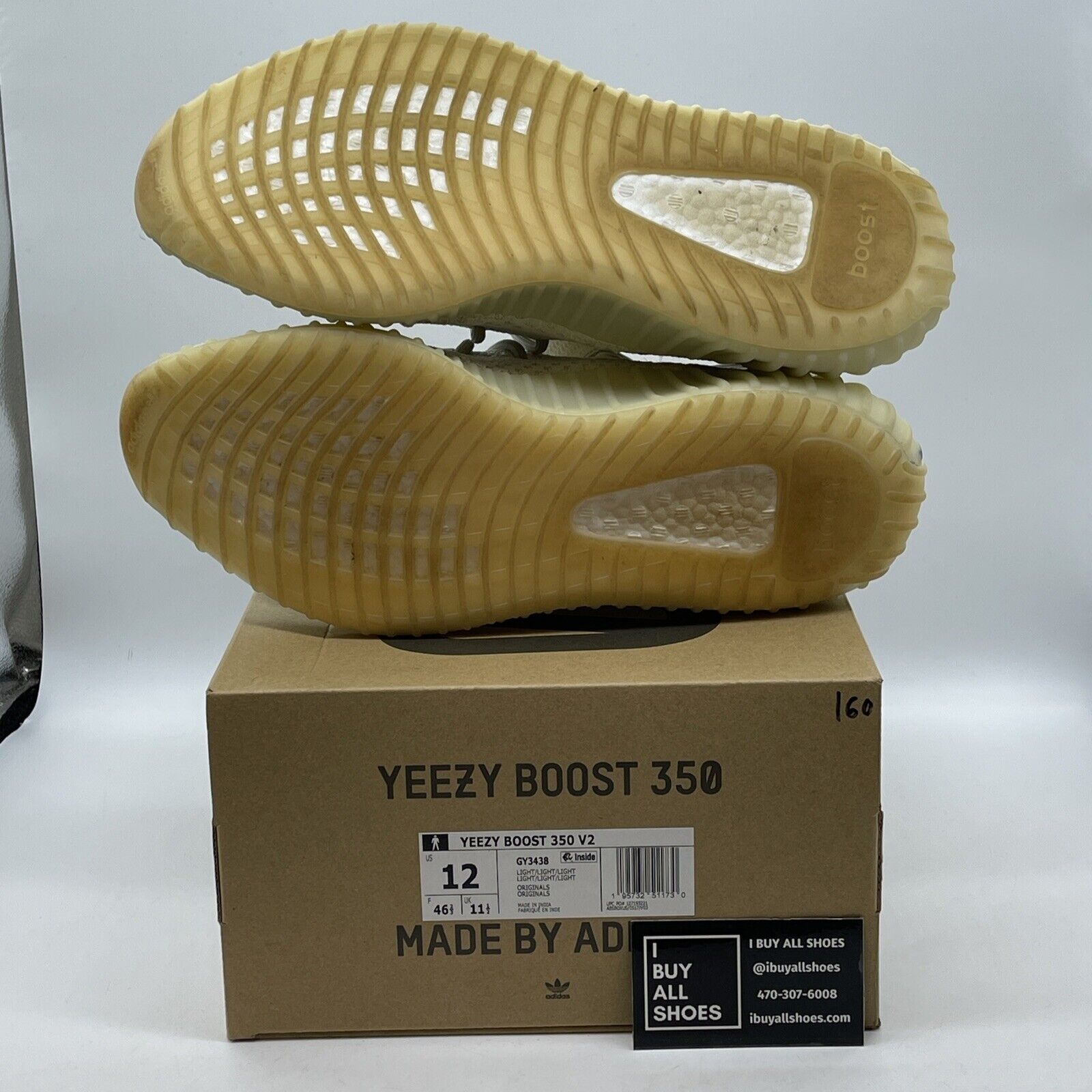 Size 12 - adidas Yeezy Boost 350 V2 Low Light White Suede (GY3438)