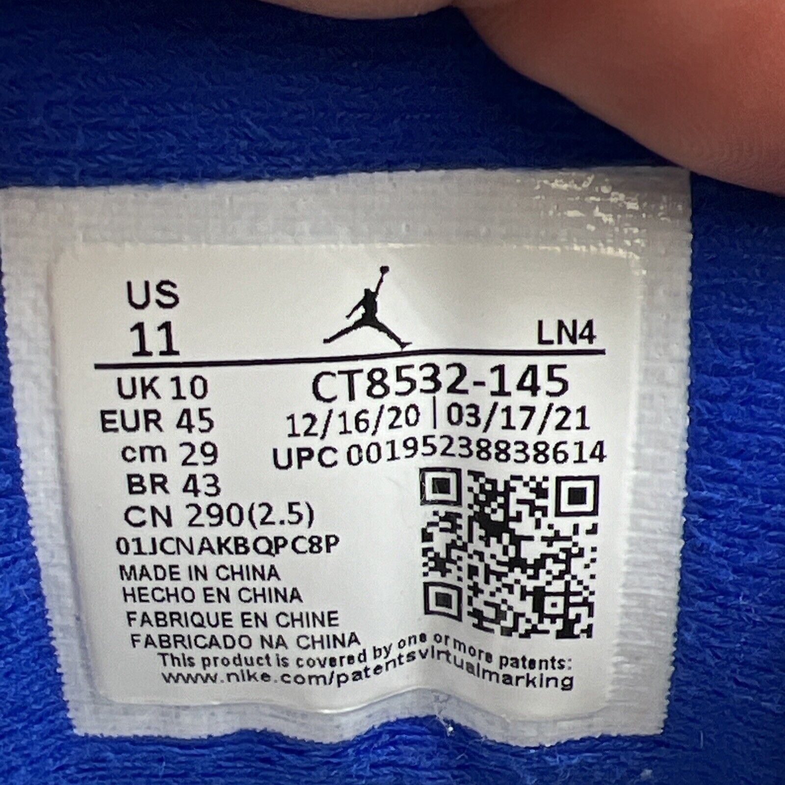 Size 11 - Jordan 3 Retro Mid Racer Blue White Black Leather Grey (CT8532-145)