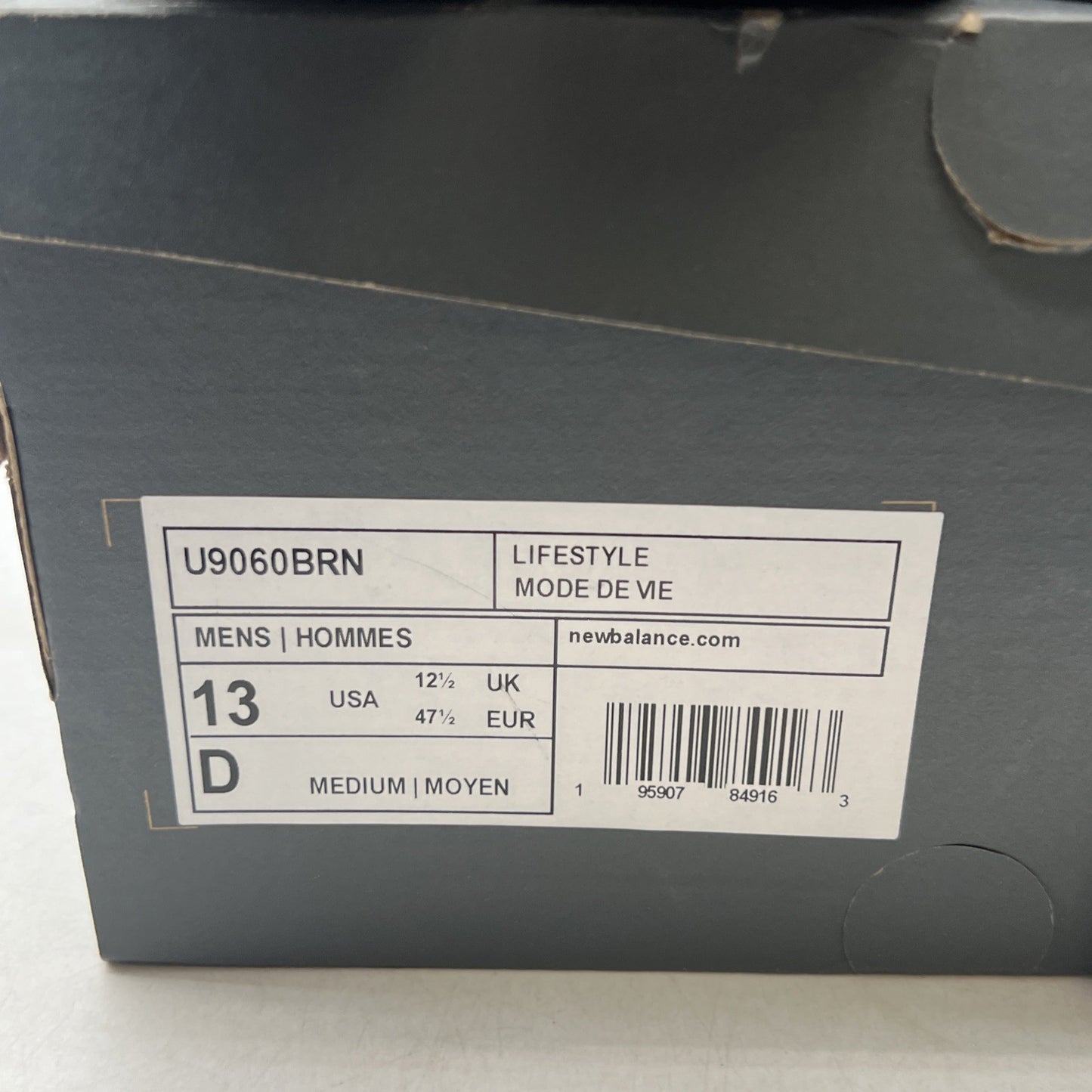 Size 13 - New Balance 9060 Brown Black (U9060BRN)