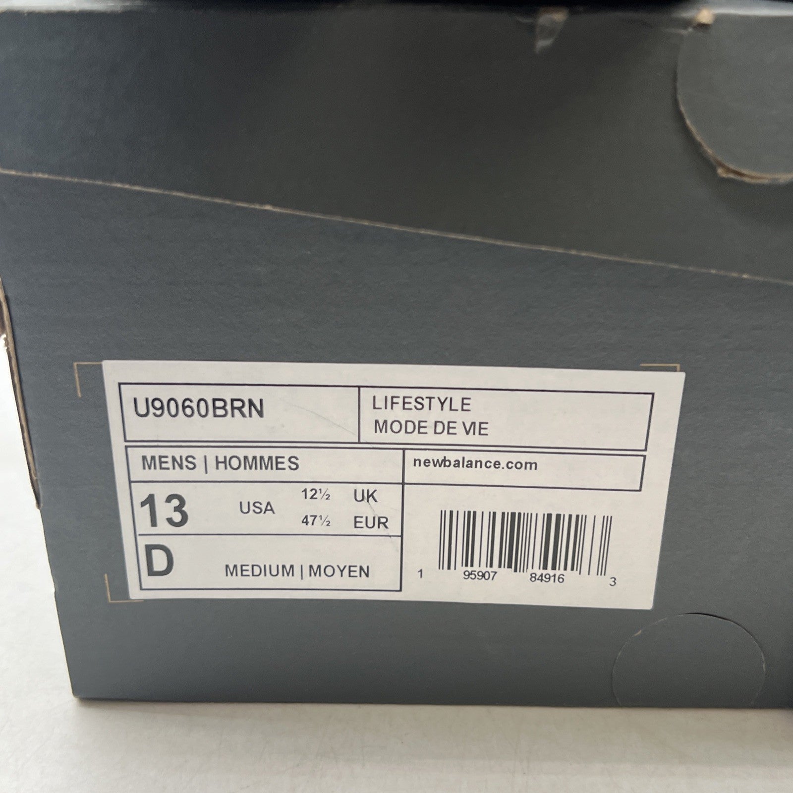 Size 13 - New Balance 9060 Brown Black (U9060BRN)
