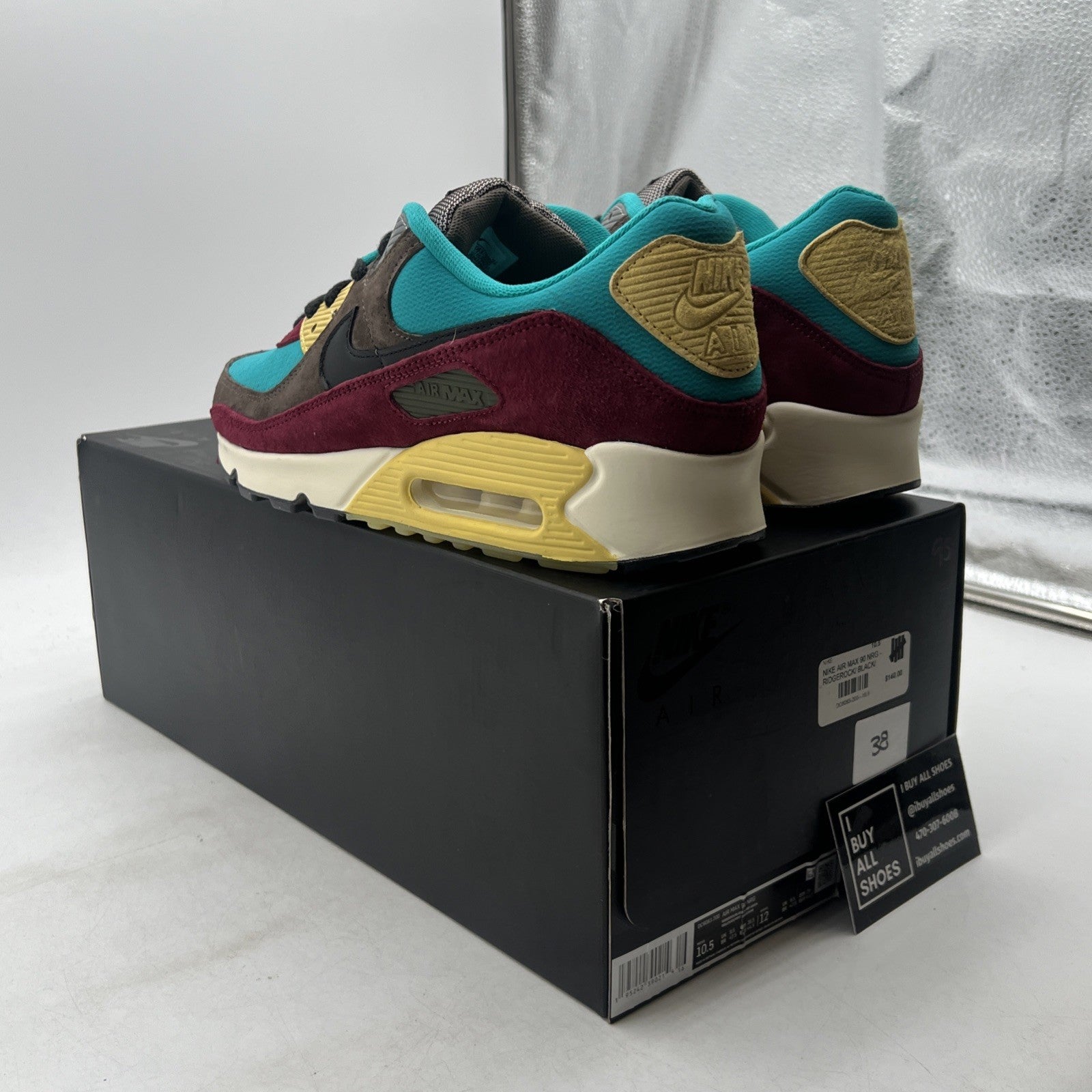 Size 10.5 - Nike Air Max 90 NRG Ridgerock Turbo Green Athletic Shoes DC6083-200