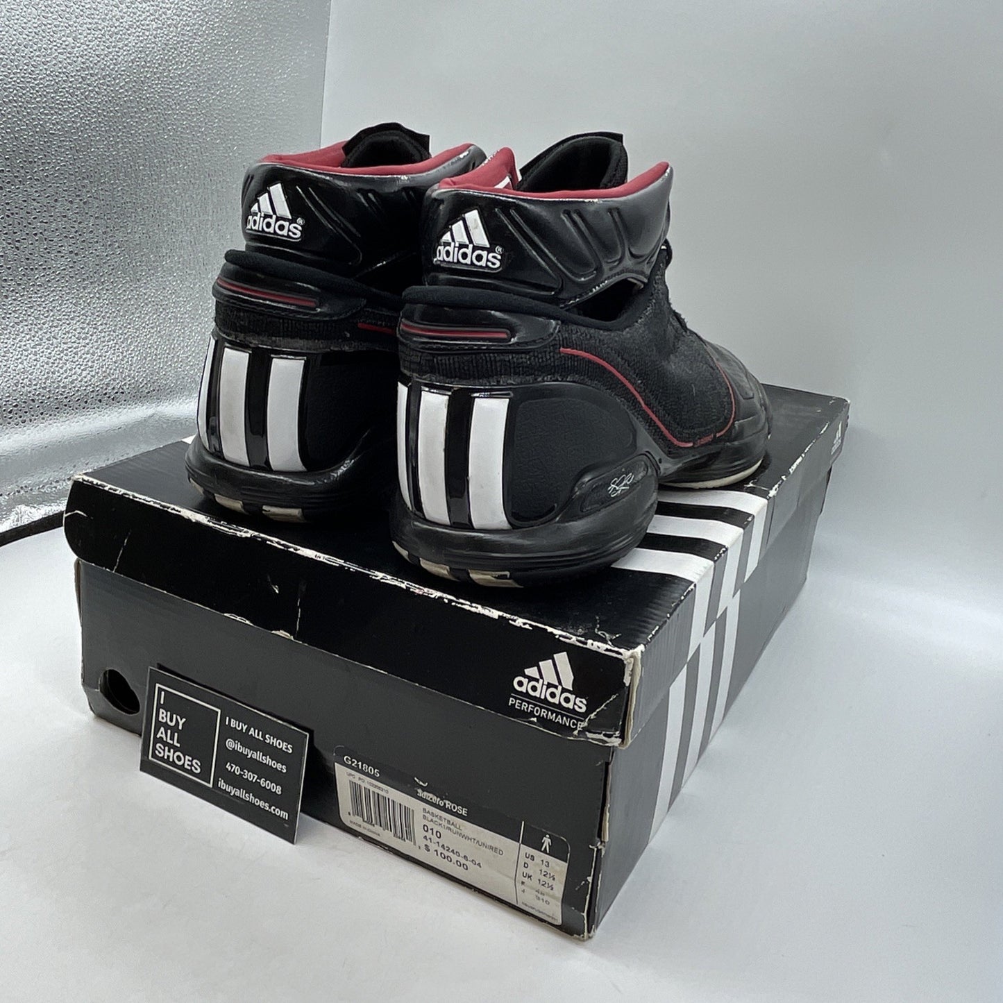 Size 13 - Adidas Adizero Rose Black (G21805)