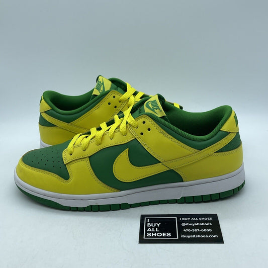 Size 10.5 - Nike Dunk Low Reverse Brazil Green Yellow White Leather (DV0833-300)