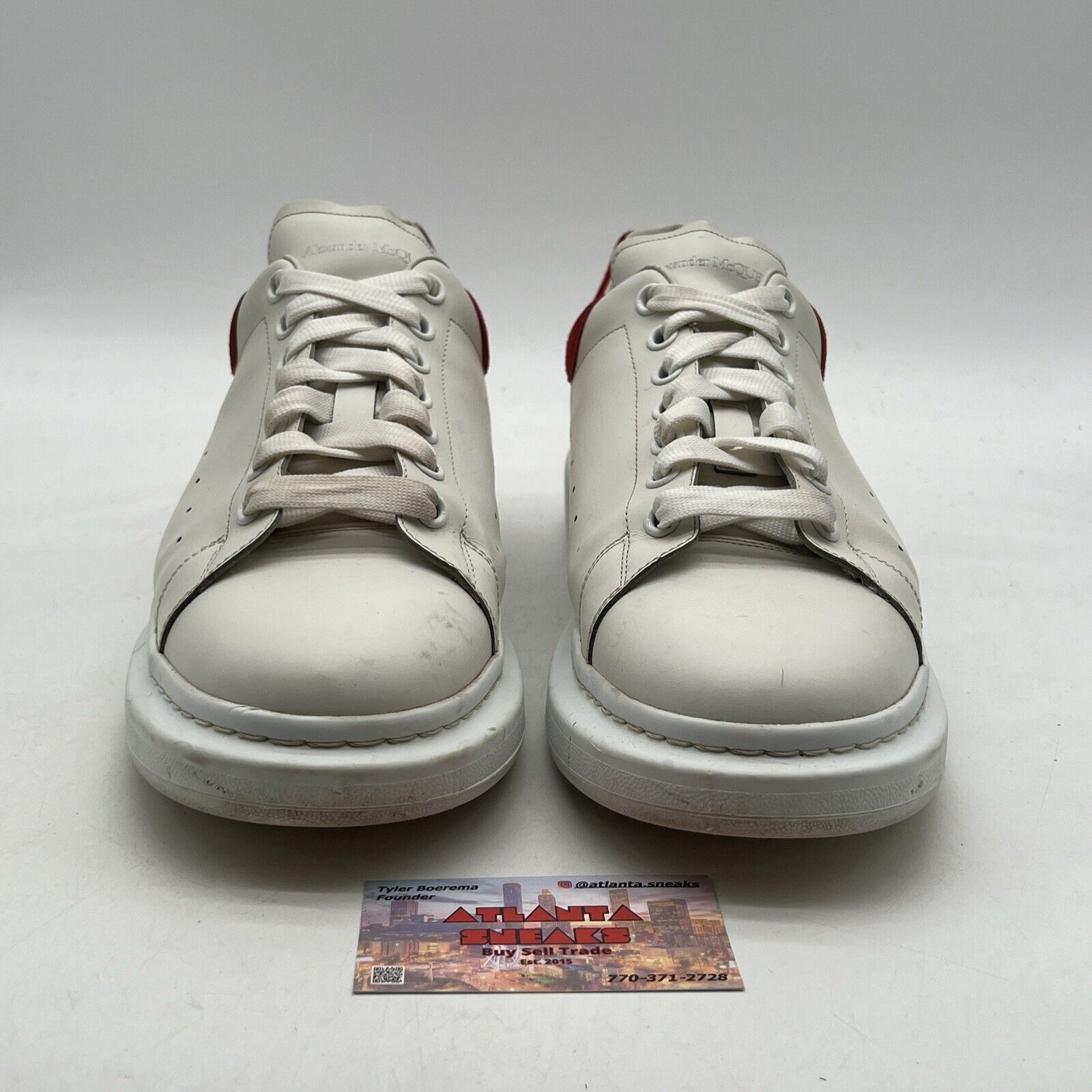 Size 14 - Alexander Mcqueen Men's White / Red Oversized Sneakers