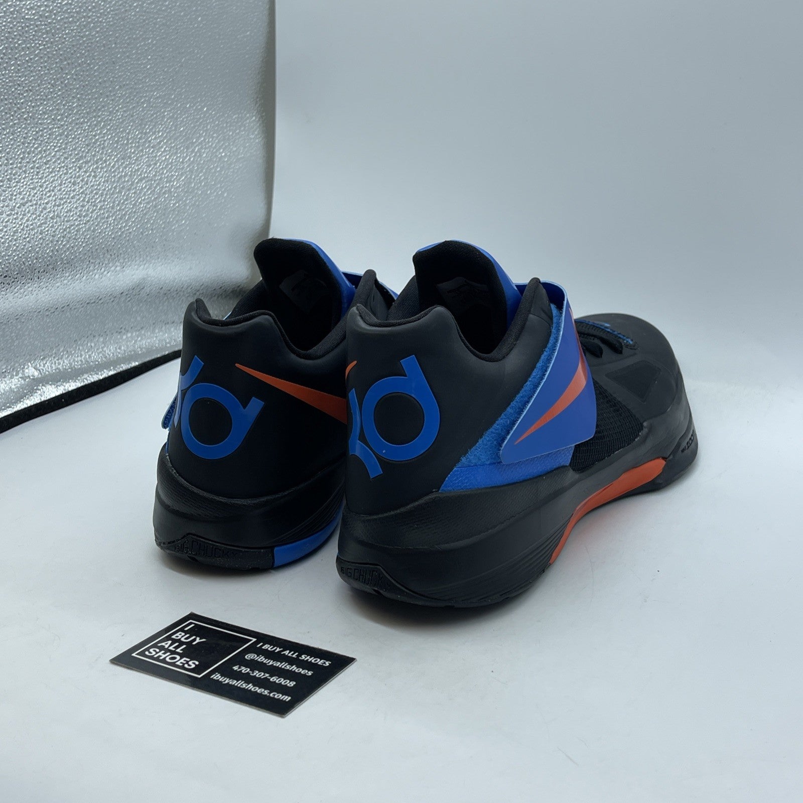 Size 13 - Nike Zoom KD 4 Black Orange Black Leather (473679-001)